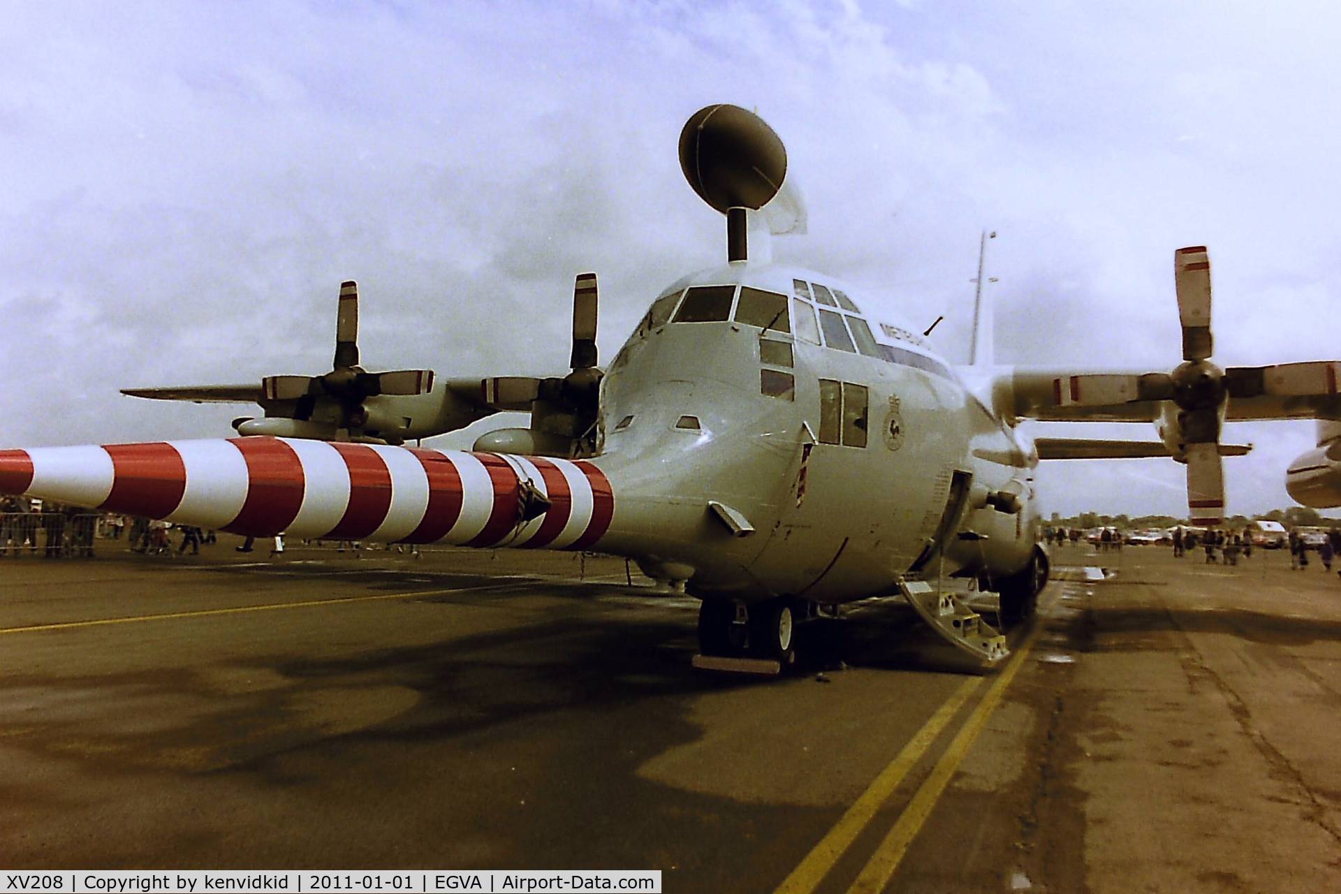 XV208, 1966 Lockheed C-130K Hercules W.2 C/N 382-4233, At RIAT 1993, scanned from negative.