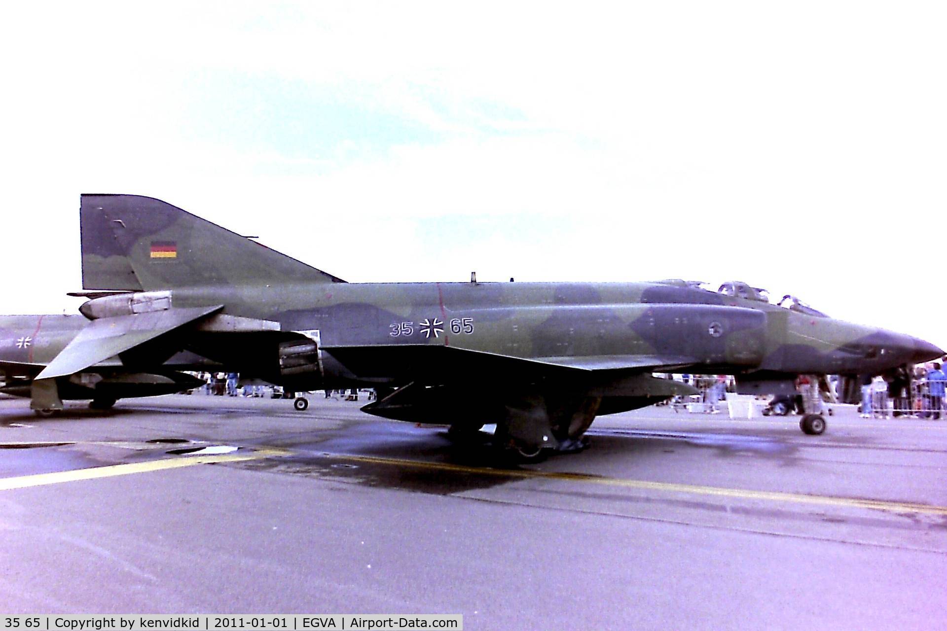 35 65, 1969 McDonnell Douglas RF-4E Phantom II C/N 4149, At RIAT 1993, scanned from negative.