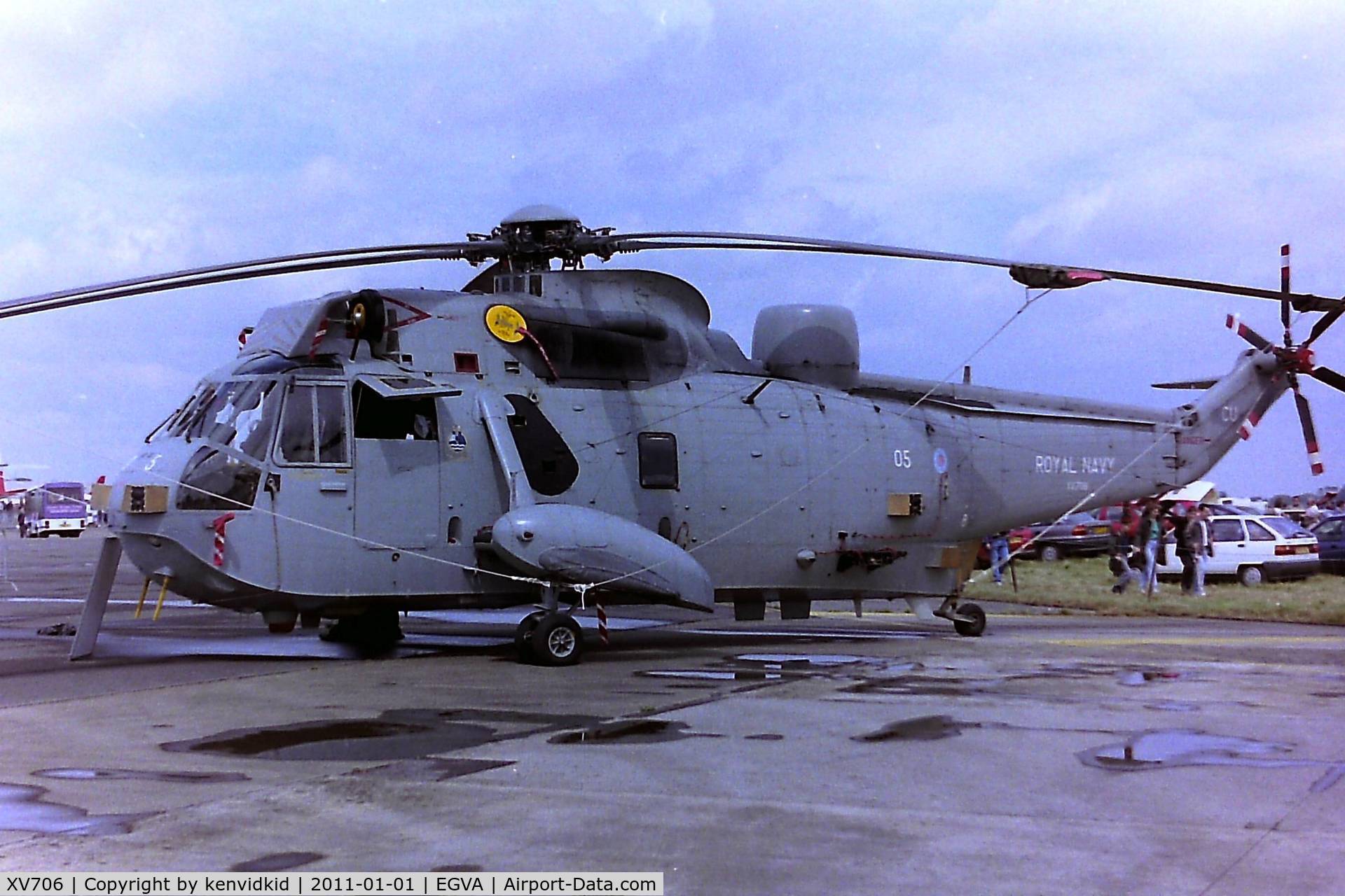 XV706, Westland Sea King HAS.6 C/N WA677, At RIAT 1993, scanned from negative.