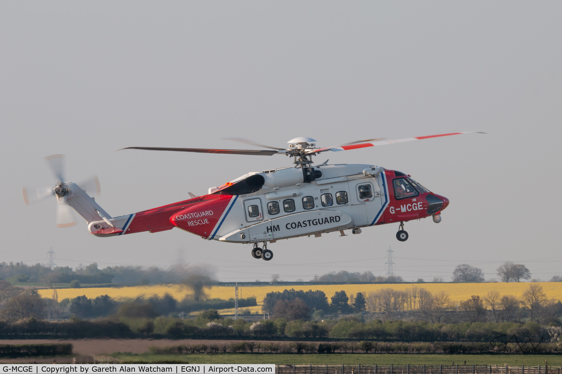 G-MCGE, 2014 Sikorsky S-92A C/N 920214, G-MCGE Returning to Base