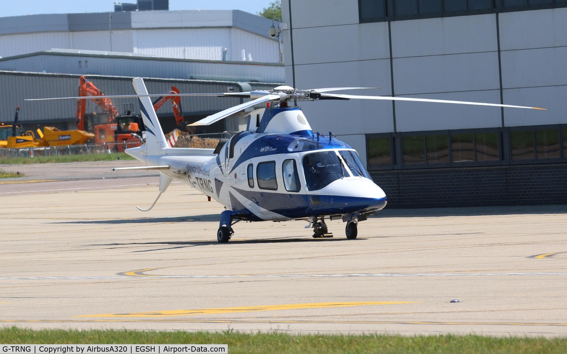 G-TRNG, 2002 Agusta. A-109E Power C/N 11156, Parked at Saxon Ramp