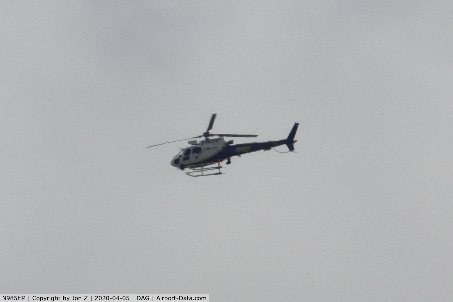 N985HP, 2019 Airbus Helicopters AS-350B-3 Ecureuil C/N 8666, Flying over Barstow, Ca.