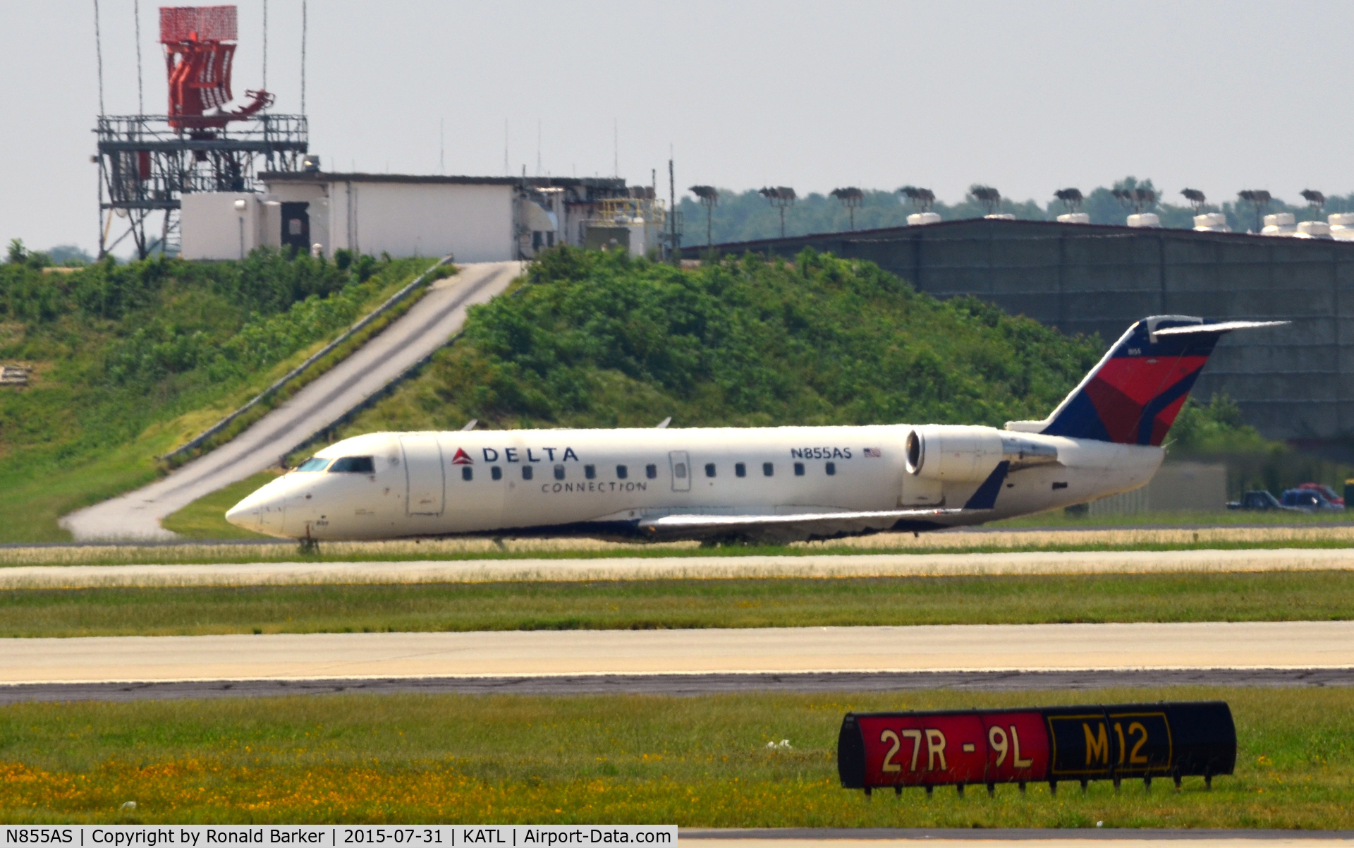 N855AS, 2000 Bombardier CRJ-200ER (CL-600-2B19) C/N 7395, Takeoff Atlanta
