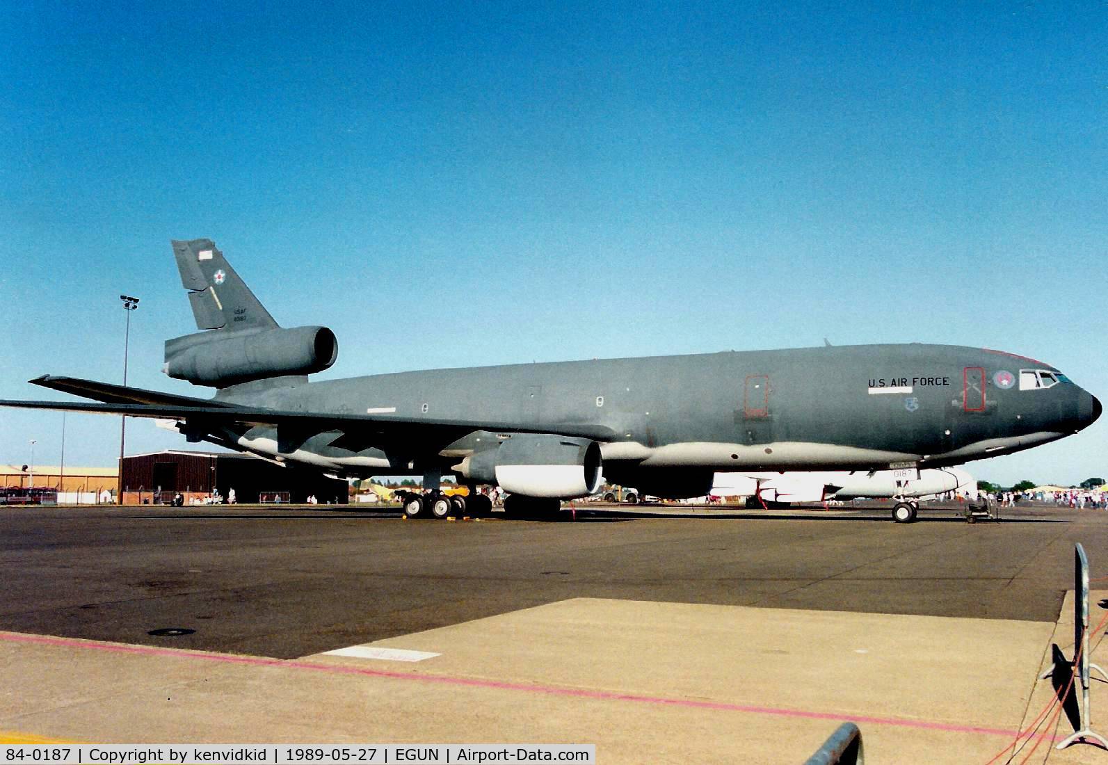 84-0187, 1984 McDonnell Douglas KC-10A Extender C/N 48226, At the 1989 Mildenhall Air Fete.