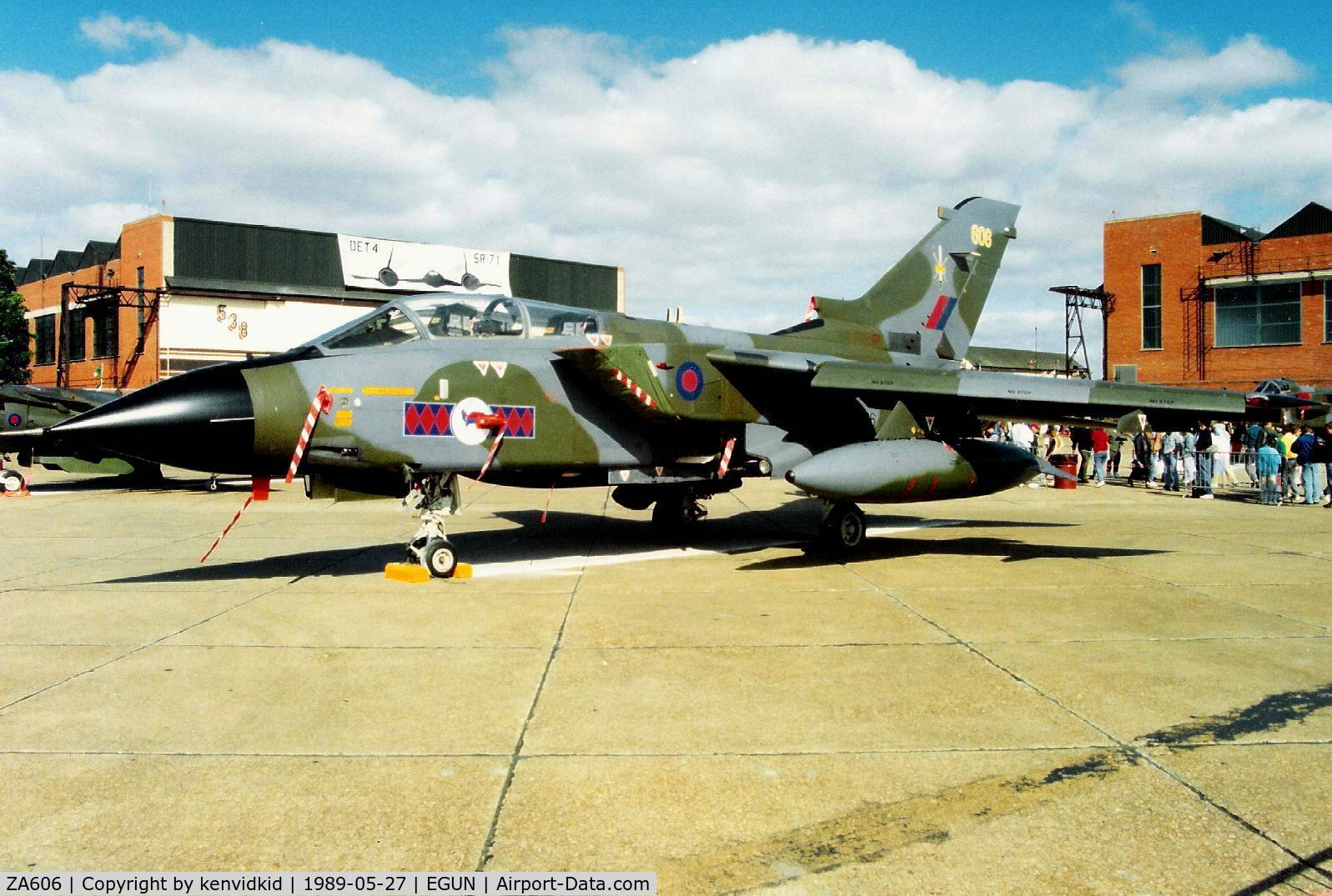 ZA606, 1982 Panavia Tornado GR.1 C/N 136/BS043/3070, At the 1989 Mildenhall Air Fete.