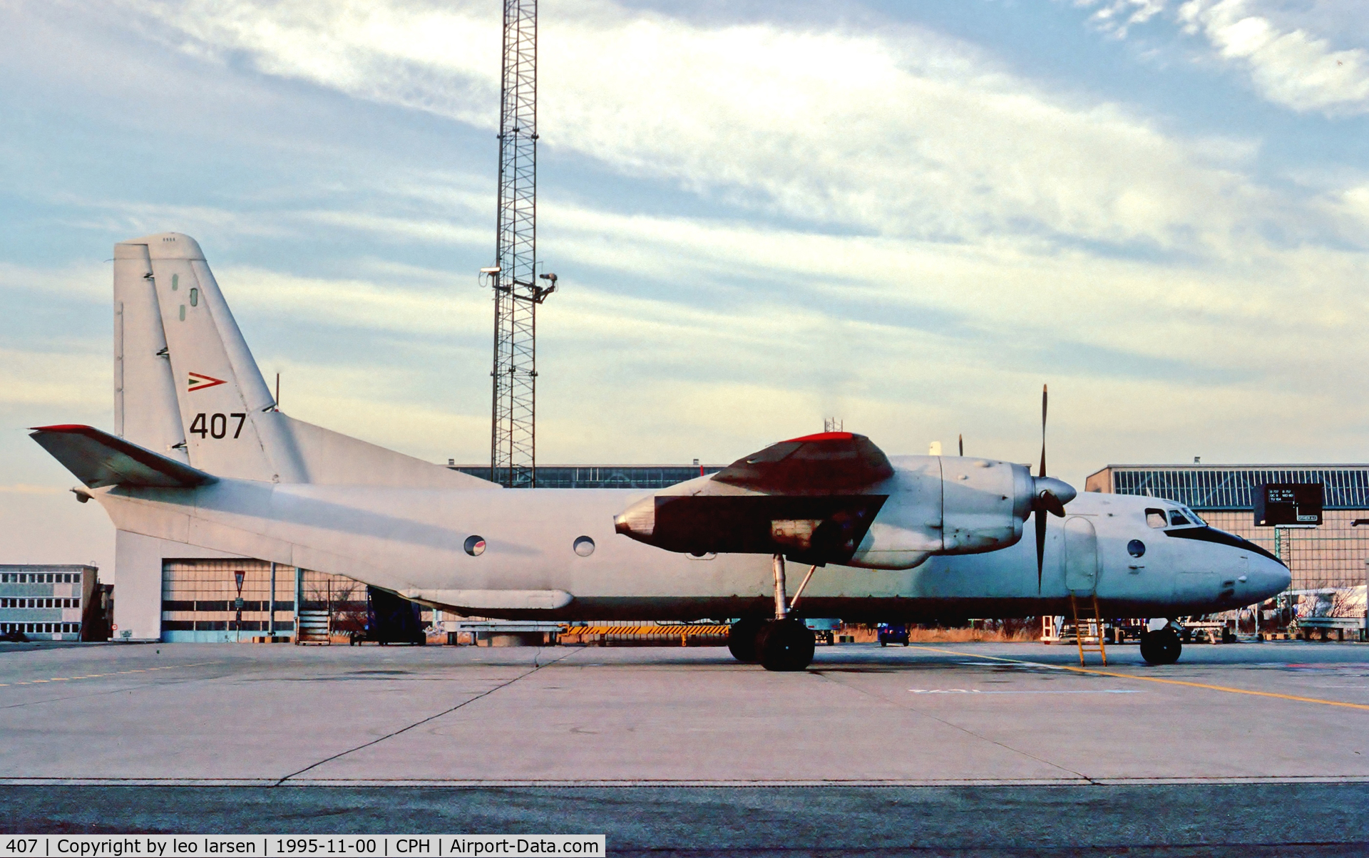 407, Antonov An-26 C/N 57303407, Copenhagen November 1995