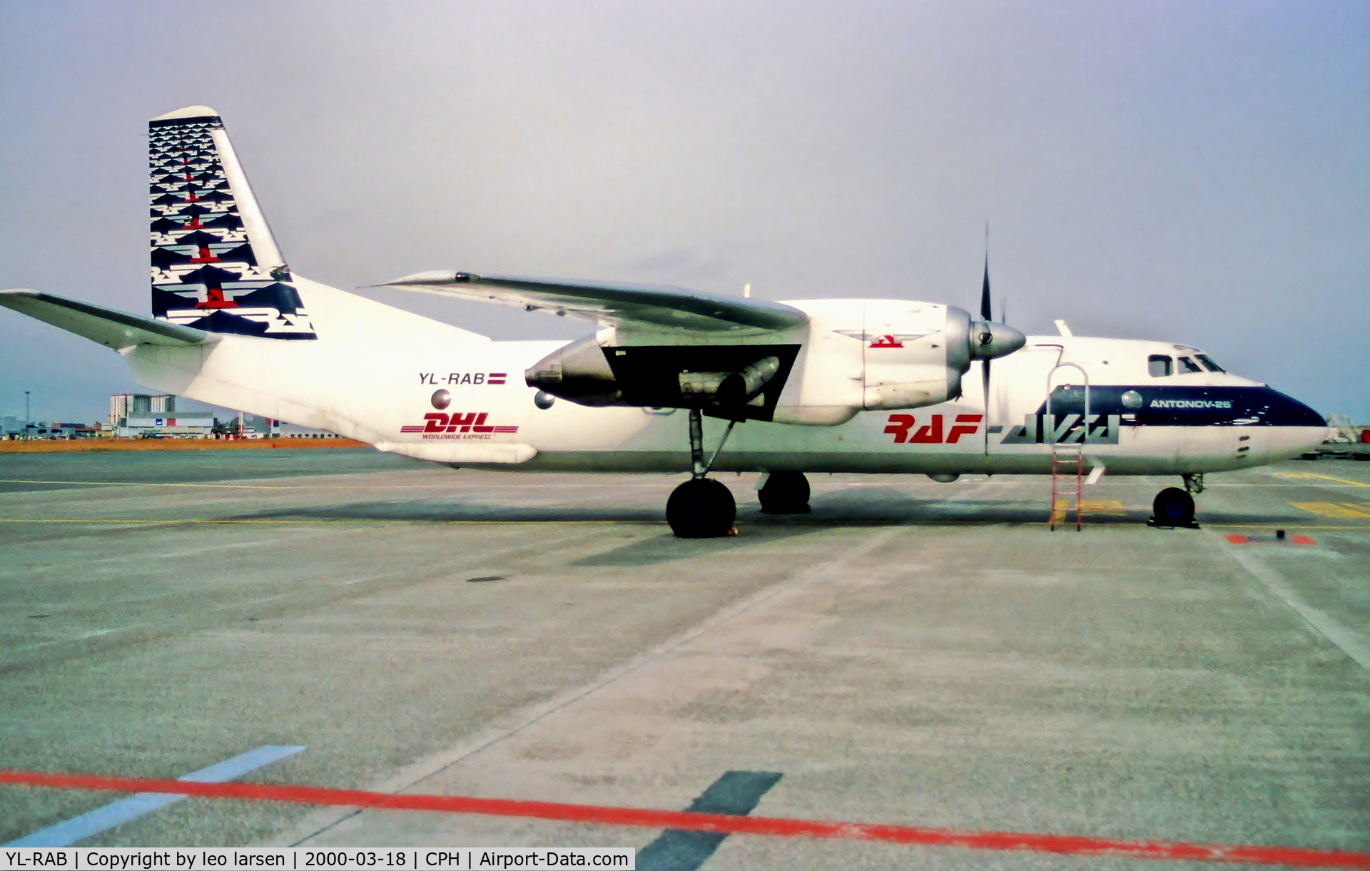 YL-RAB, 1980 Antonov An-26B C/N 7310508, Copenhagen 18.3.2000