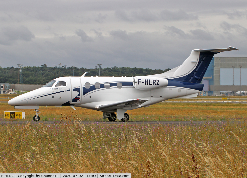 F-HLRZ, 2010 Embraer EMB-500 Phenom 100 C/N 50000165, Taxiing to the General Aviation area...