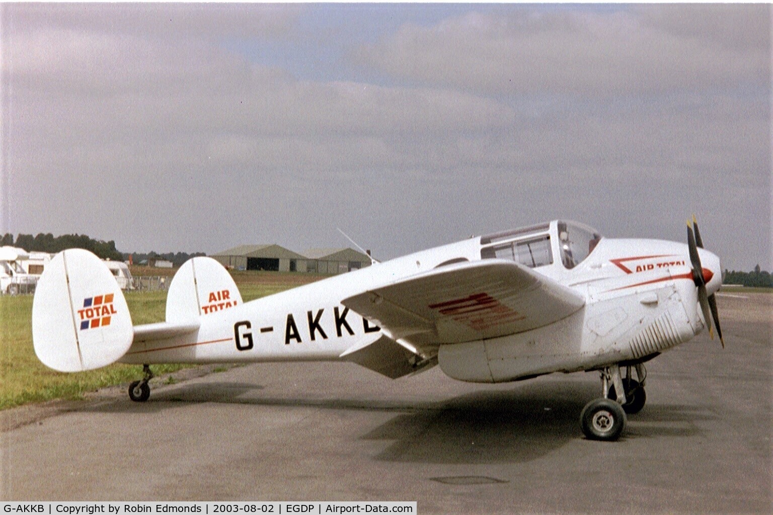 G-AKKB, 1947 Miles M-65 Gemini 1A C/N 6537, Cotswold Airfield (Kemble) August 2003.