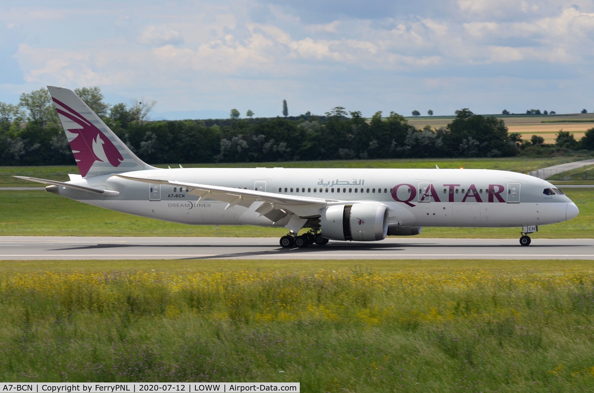 A7-BCN, 2014 Boeing 787-8 Dreamliner C/N 38332, Qatar B788 arriving from Doha