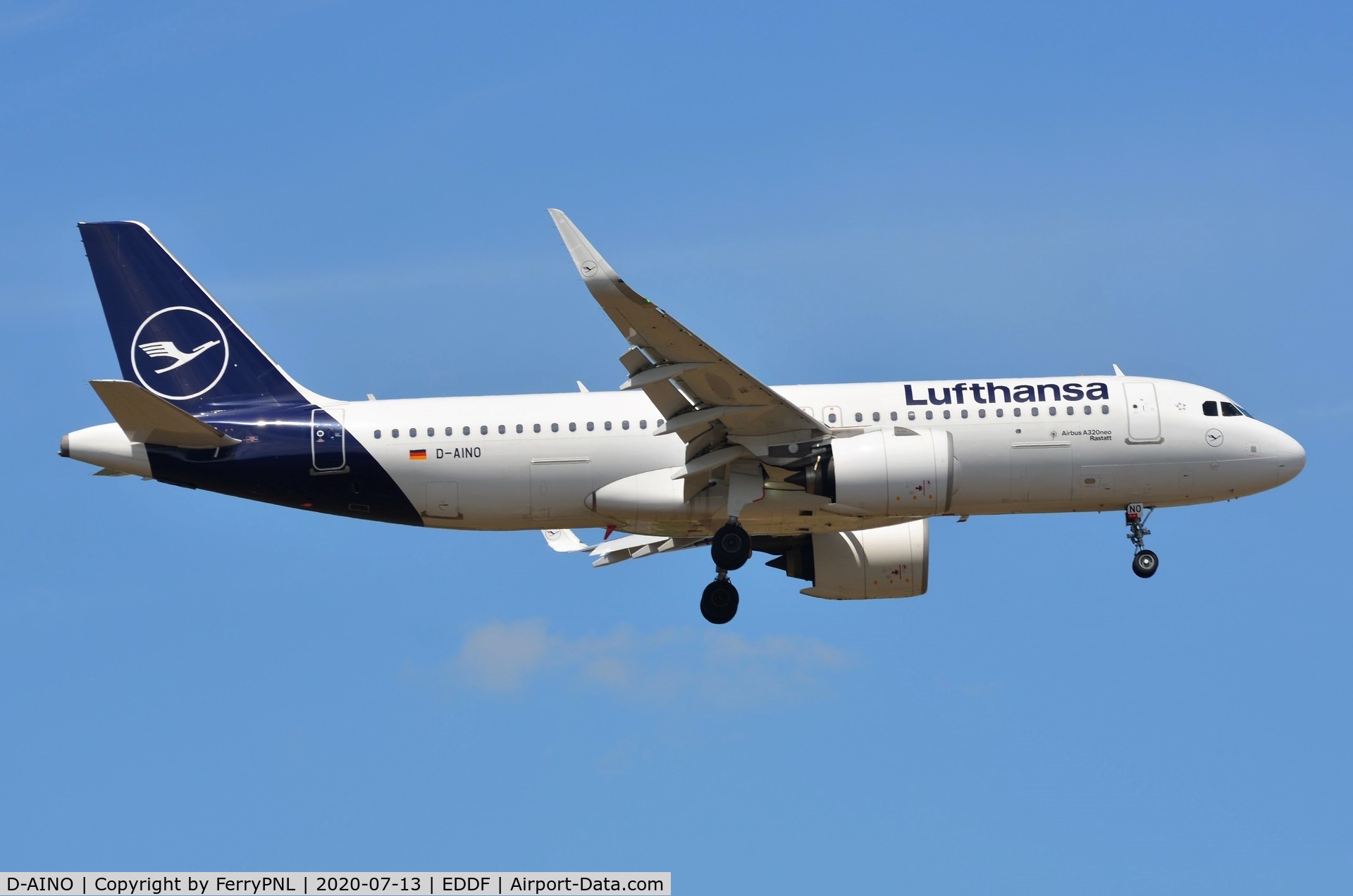D-AINO, 2018 Airbus A320-271N C/N 8559, Lufthansa A320N almost home.
