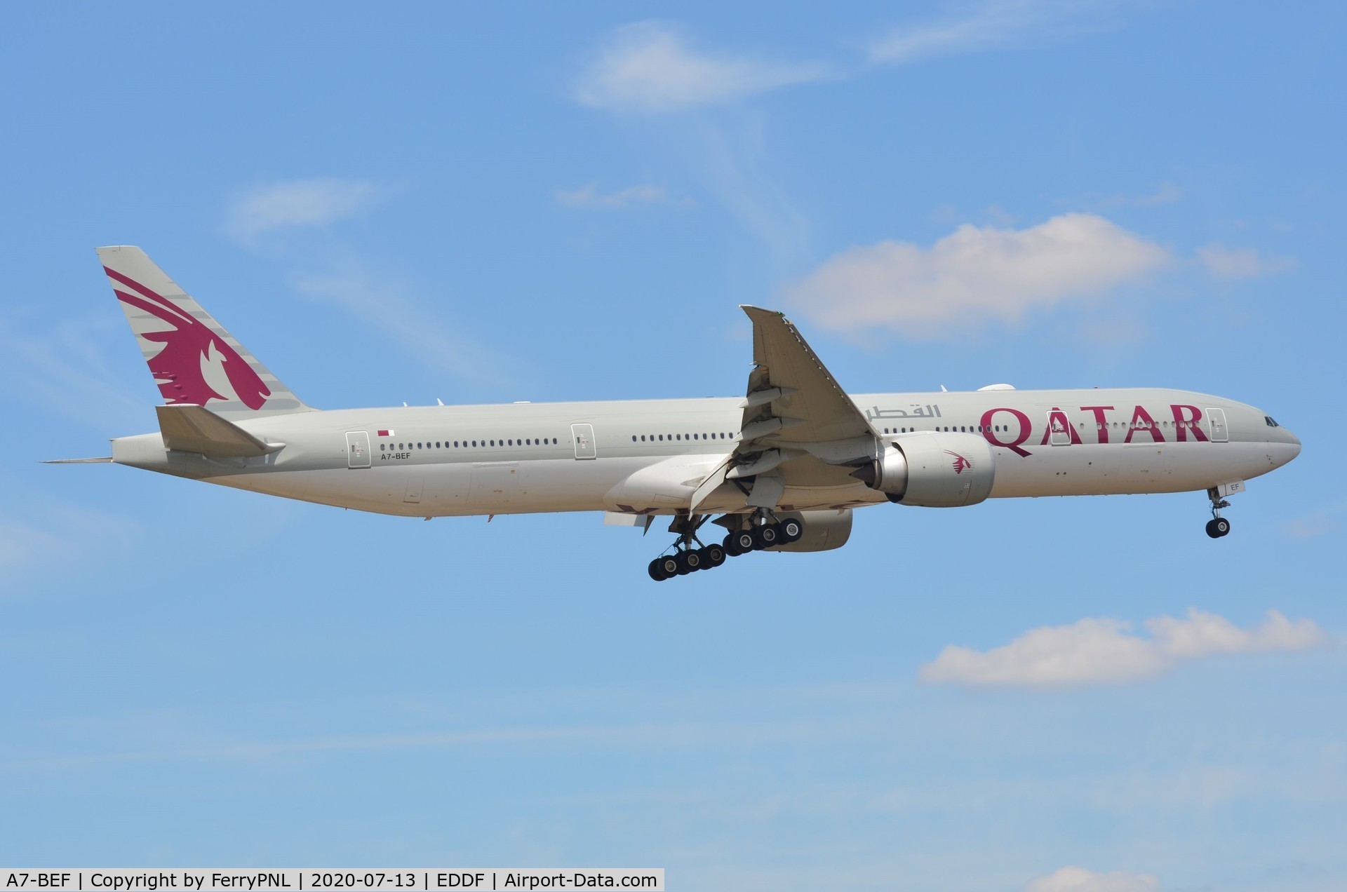 A7-BEF, 2015 Boeing 777-3DZ/ER C/N 60332, Qatar B773 landing
