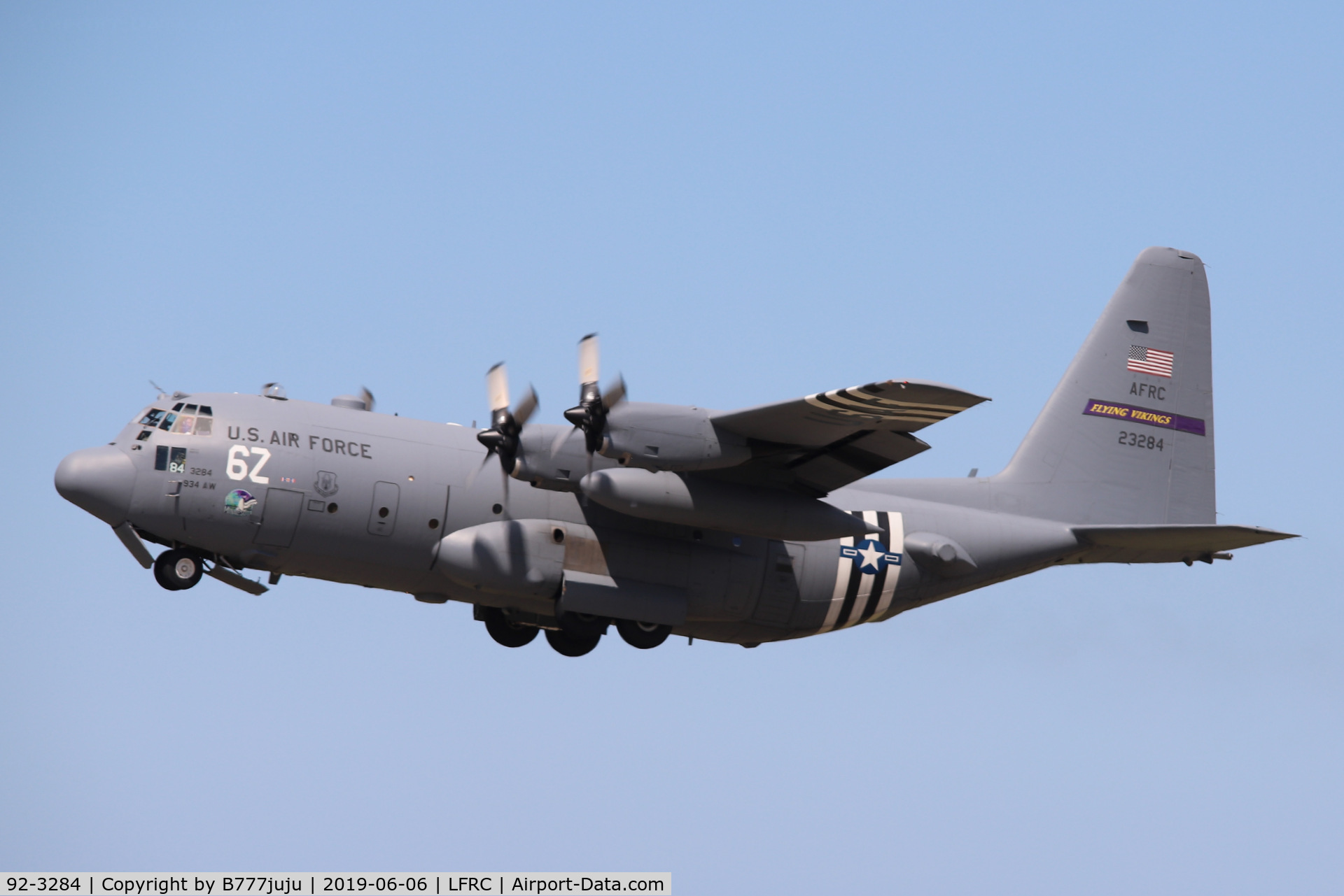 92-3284, Lockheed C-130H Hercules C/N 382-5338, for 75 D-Day anniversary