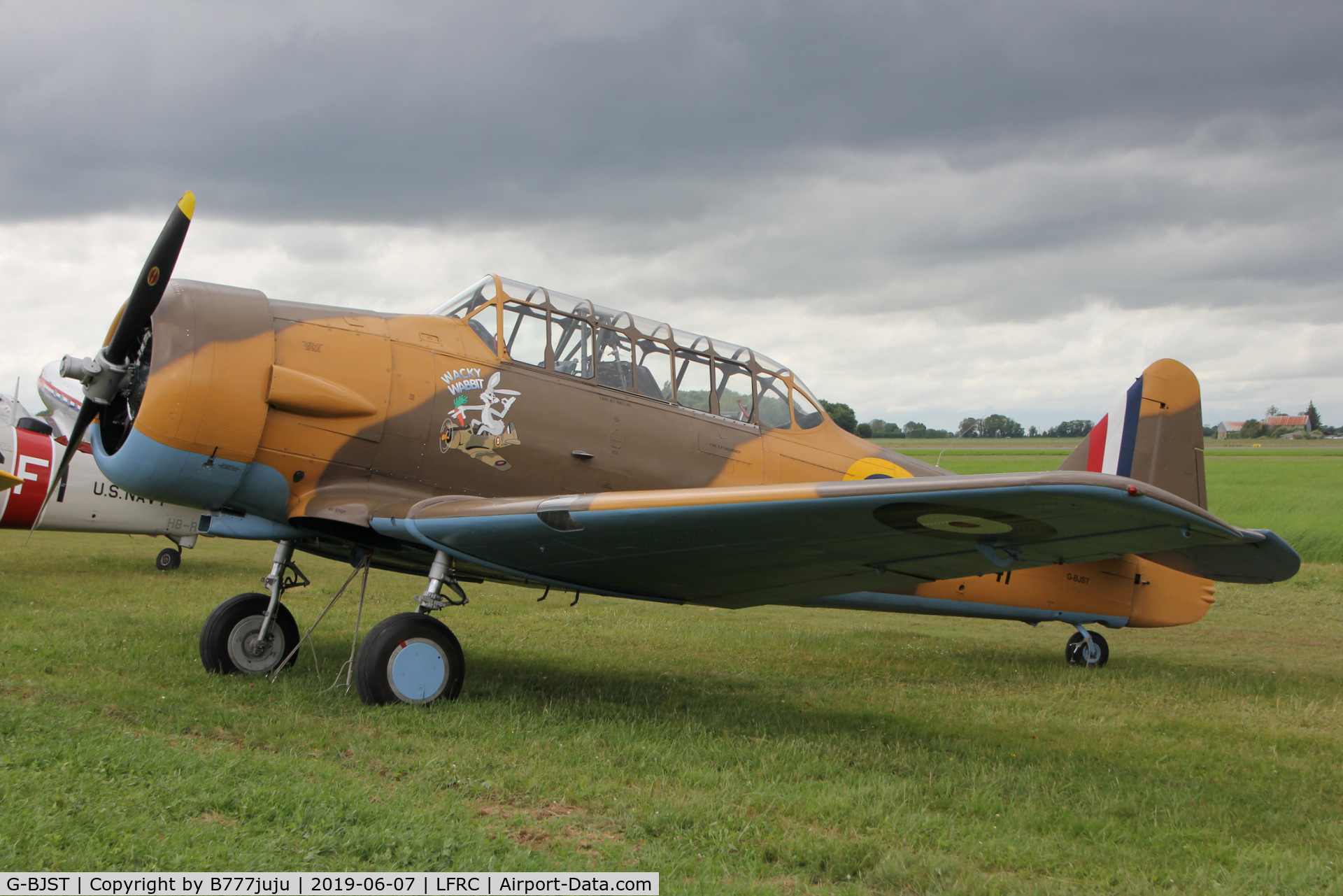 G-BJST, 1953 Canadian Car & Foundry T-6H Harvard Mk.4M C/N 14A-2429, for 75 D-Day anniversary
