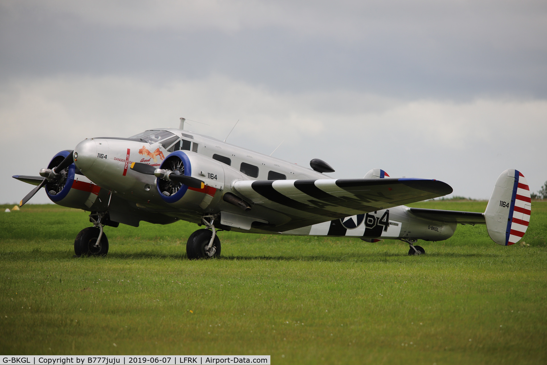 G-BKGL, 1952 Beech Expeditor 3TM C/N CA-164 (A-764), for 75 D-Day anniversary