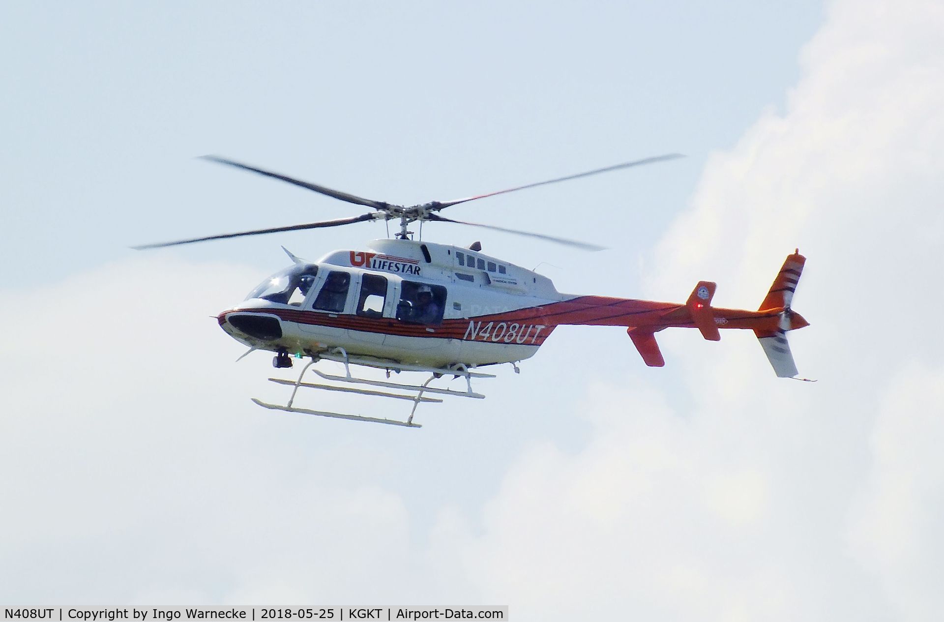 N408UT, 2007 Bell 407 C/N 53808, Bell 407 of UT Lifestar at Gatlinburg-Pigeon Forge Airport, Sevierville TN
