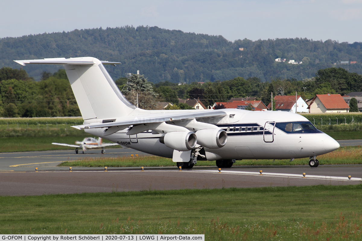 G-OFOM, 1990 British Aerospace BAe.146-100 C/N E1144, G-OFOM @ LOWG 2020