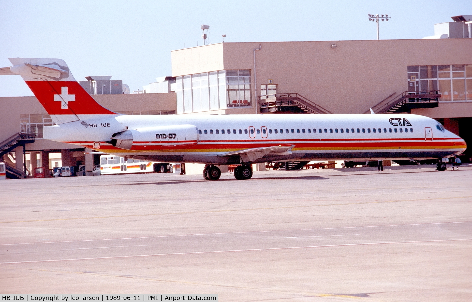 HB-IUB, 1988 McDonnell Douglas MD-87 (DC-9-87) C/N 49586, Palma de Mallorca 11.6.1989