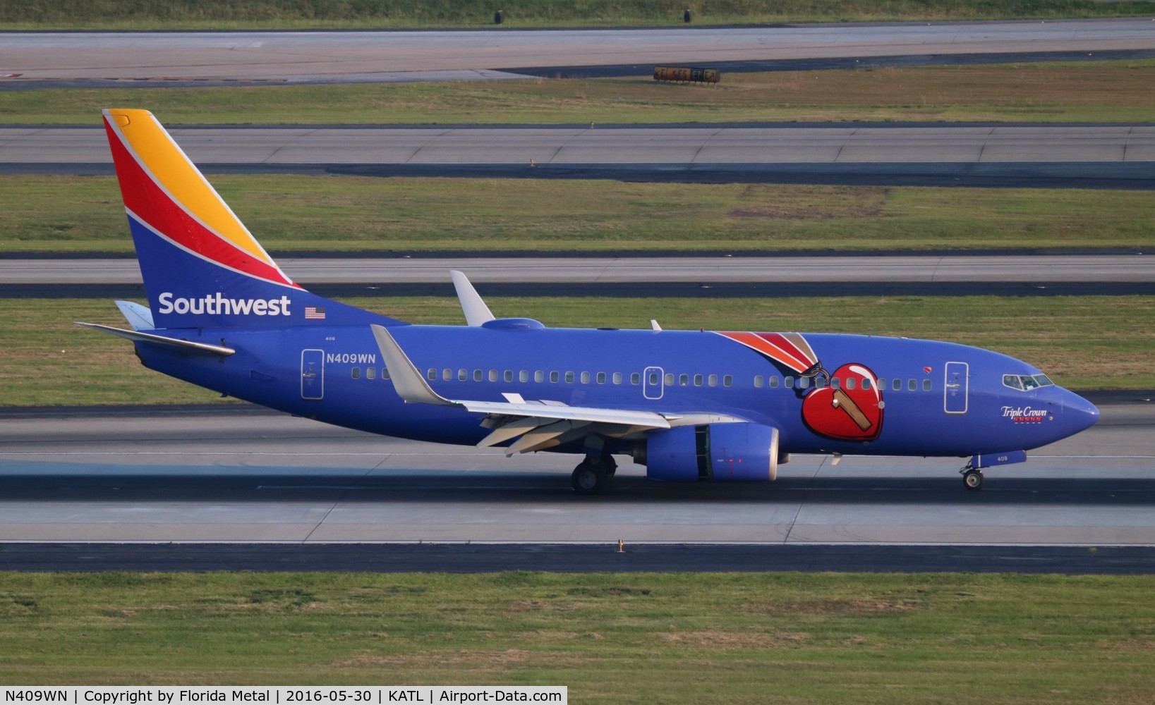 N409WN, 2001 Boeing 737-7H4 C/N 27896, ATL 2016