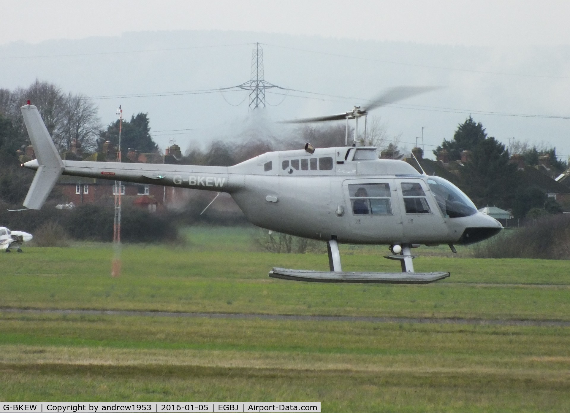 G-BKEW, 1980 Bell 206B JetRanger III C/N 3010, G-BKEW at Gloucestershire Airport.