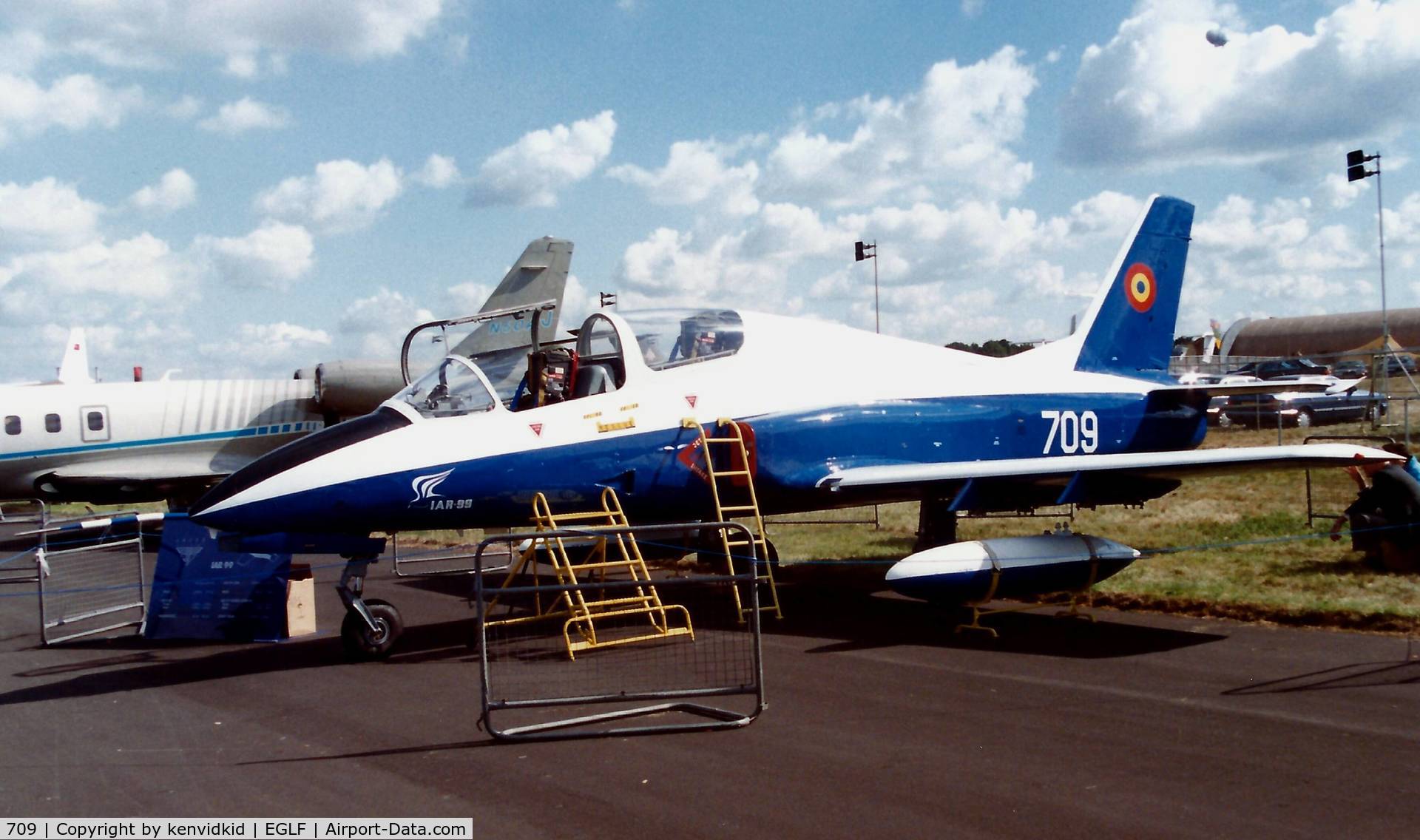 709, IAR IAR-99 Soim C/N Not Found, At the 1990 Farnborough International Air Show.