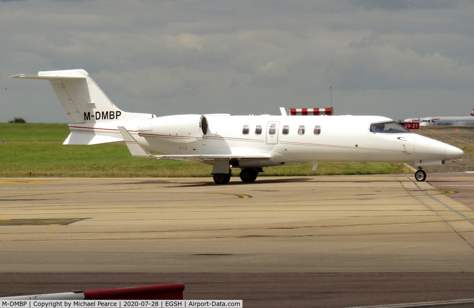 M-DMBP, 2012 Learjet 40 C/N 45-2133, Departing SaxonAir to Dublin (DUB) after a quick visit.