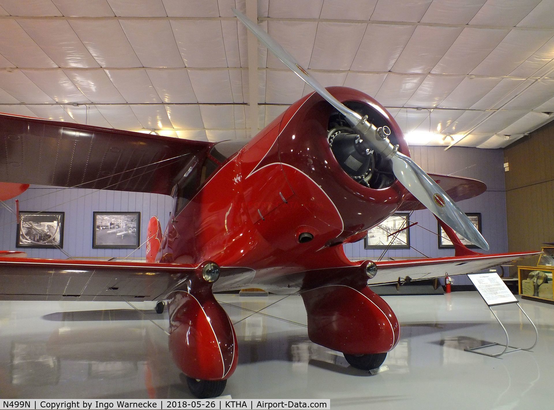 N499N, Beech 17R C/N 17R-1, Beechcraft 17R Staggerwing at the Beechcraft Heritage Museum, Tullahoma TN