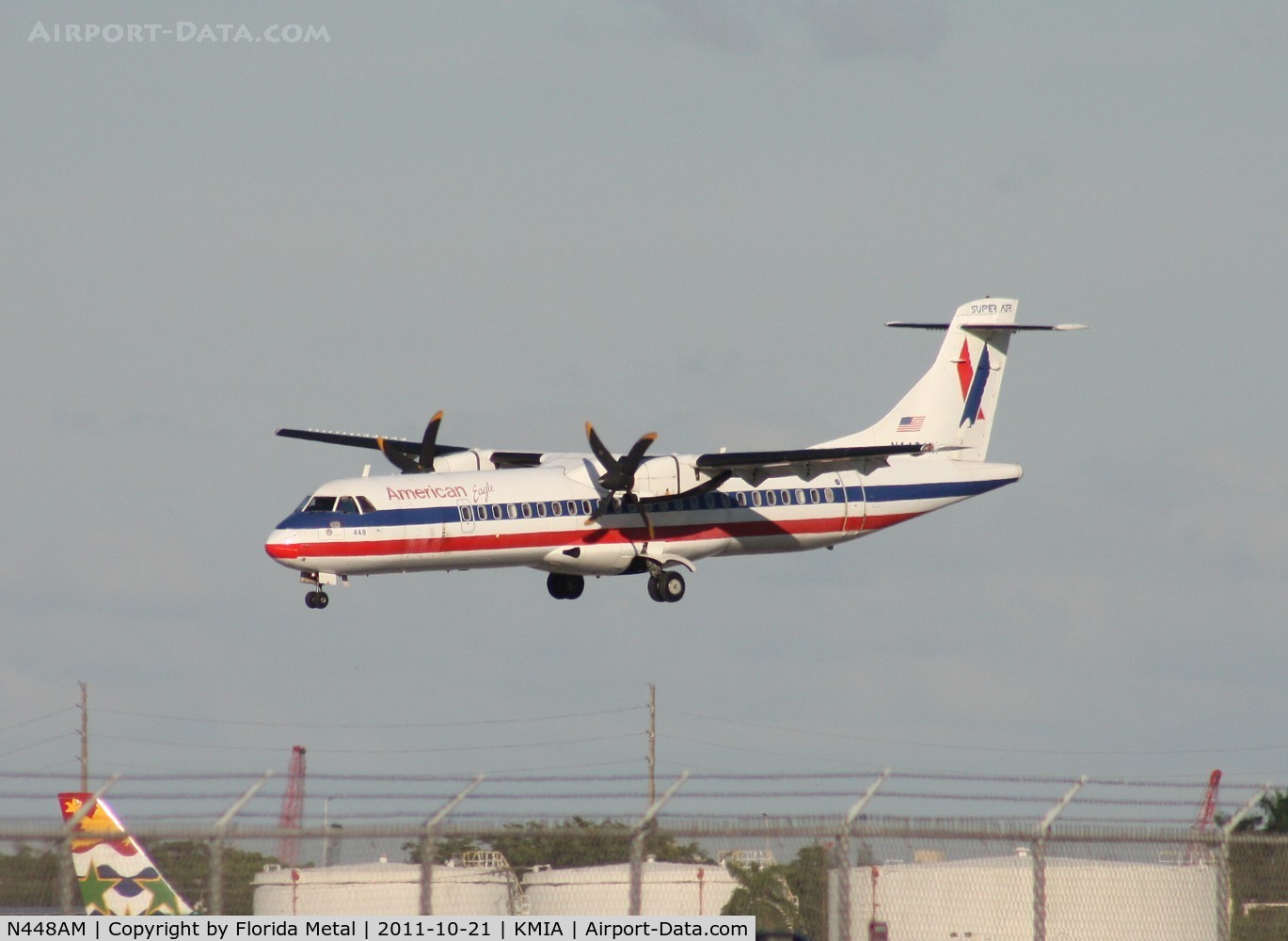 N448AM, 1995 ATR 72-212 C/N 448, MIA 2011