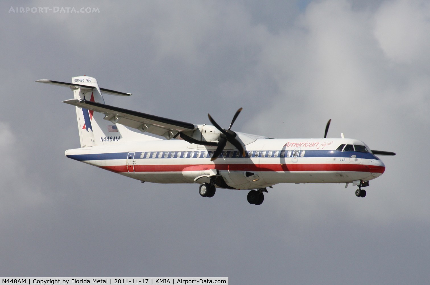 N448AM, 1995 ATR 72-212 C/N 448, MIA 2011