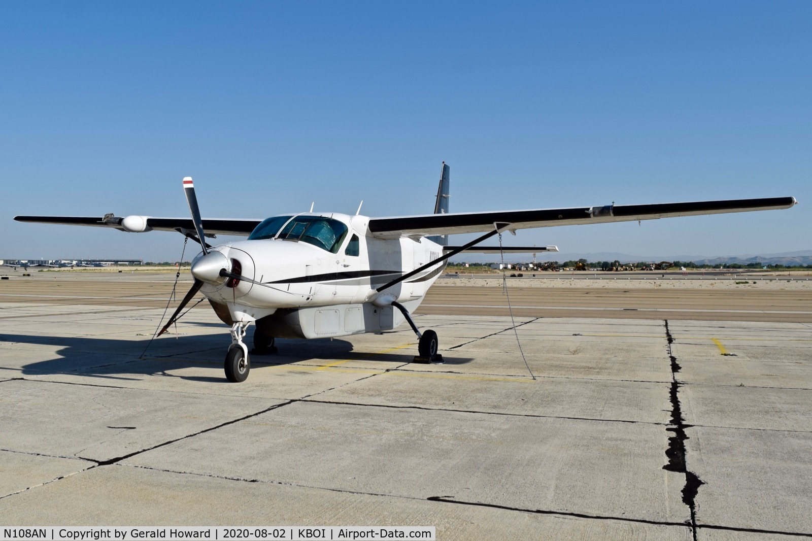 N108AN, Cessna 208B C/N 208B0975, Parked on the south GA ramp.