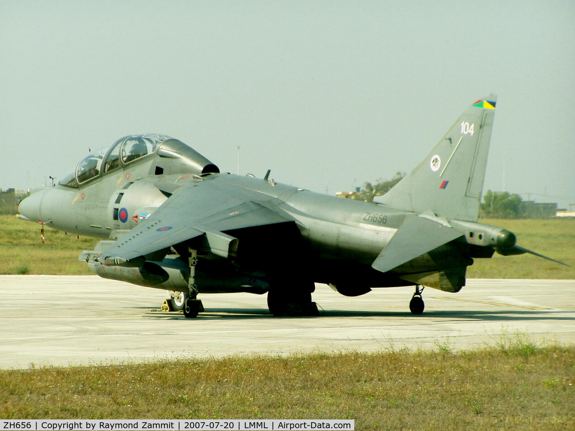 ZH656, 1994 British Aerospace Harrier T.10 C/N TX004, Bae Harrier T.10 ZH656/104 of 20Sqdn Royal Air Force