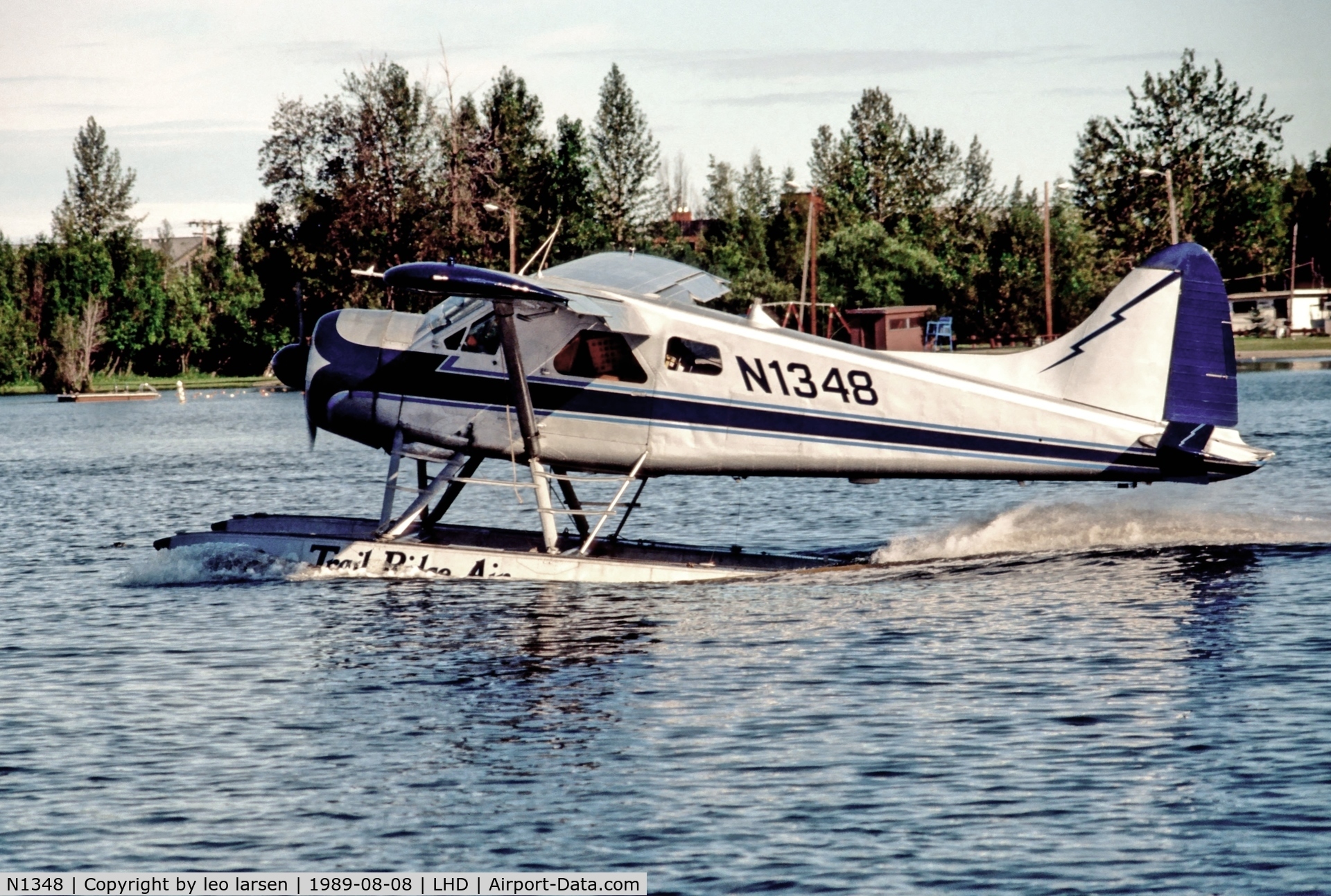 N1348, De Havilland Canada DHC-2 Beaver Mk.1 (L20A) C/N 1348, Lake Hood Air Harbor 8.8.1989