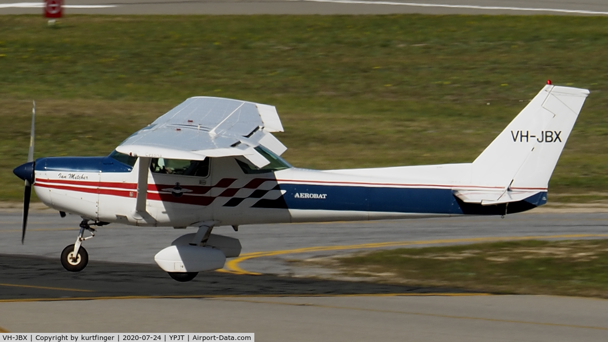 VH-JBX, 1978 Cessna A152 Aerobat C/N A1520785, Cessna A152 cn A1520725. Royal Aero Club of WA VH-JBX YPJT 240720.