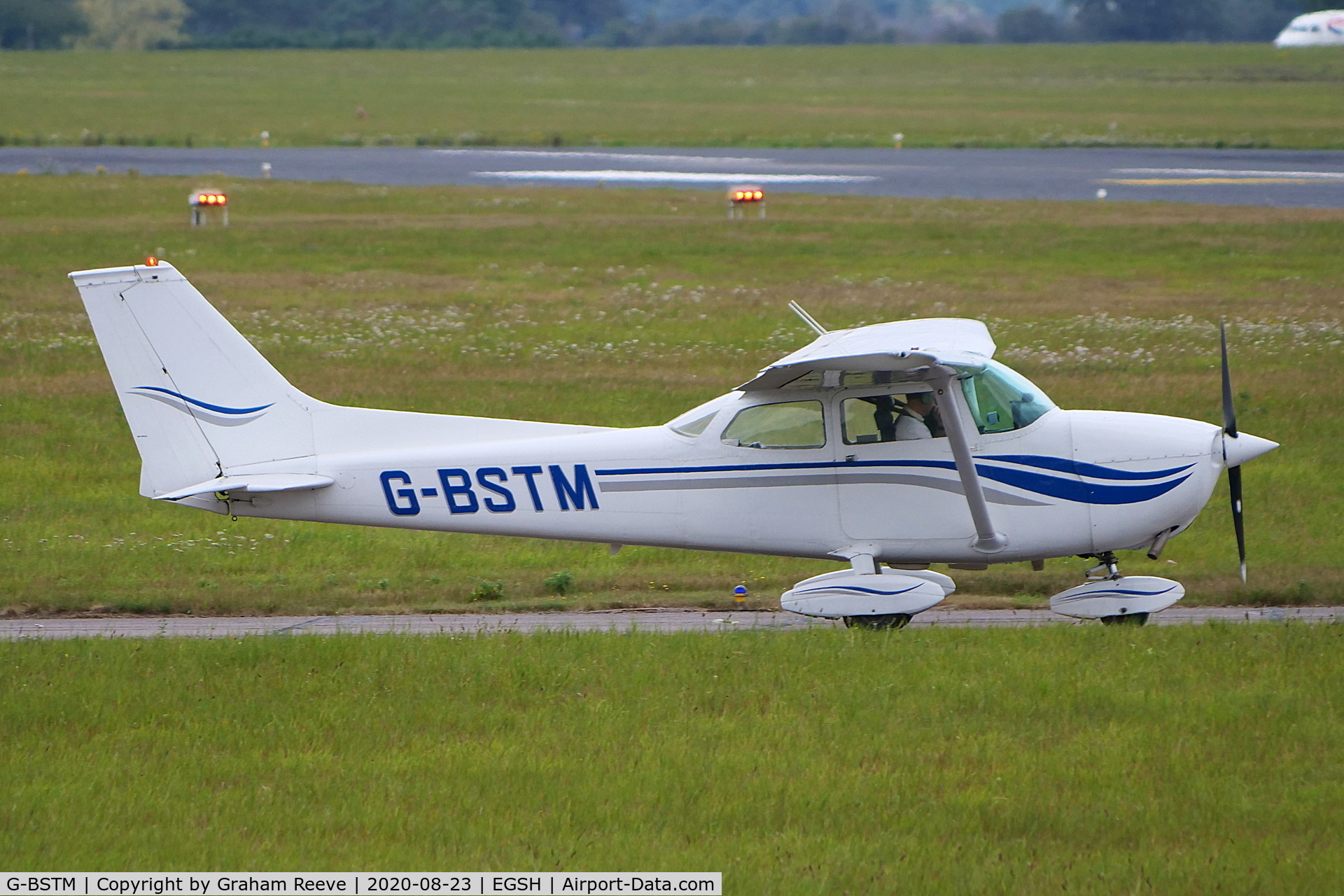 G-BSTM, 1972 Cessna 172L C/N 172-60143, Departing from Norwich.