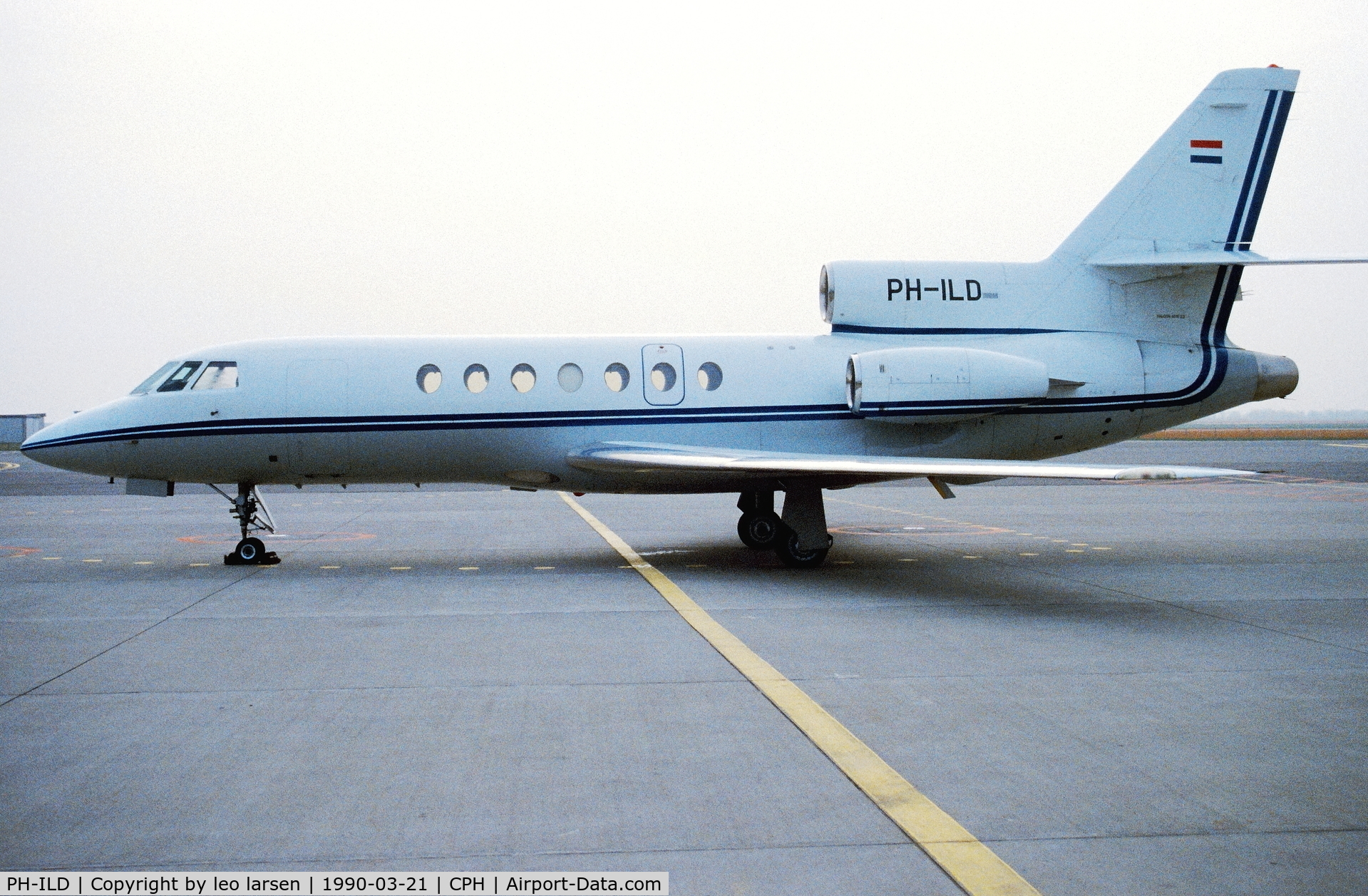 PH-ILD, 1980 Dassault Falcon 50 C/N 23, Copenhagen 21.3.1990