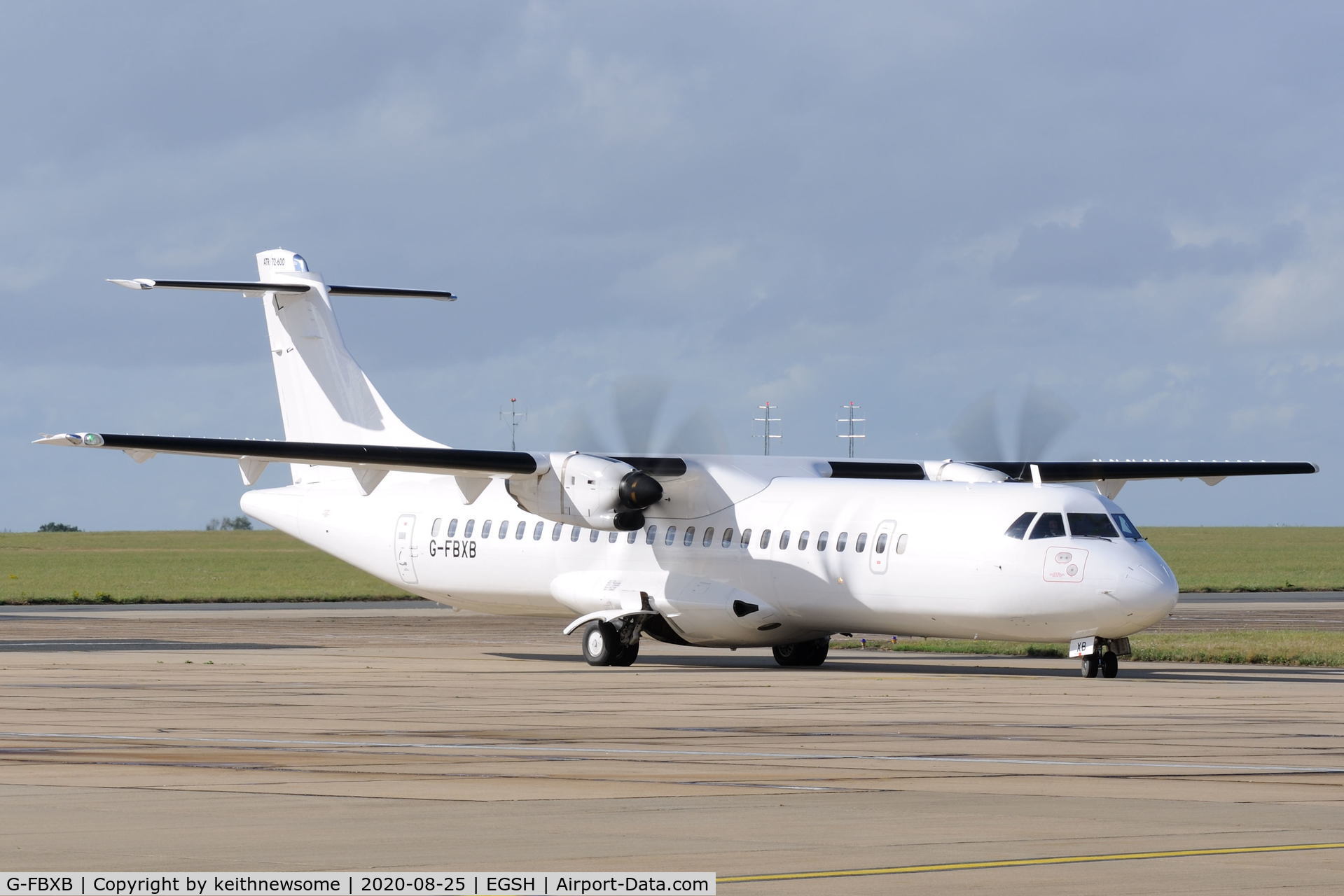 G-FBXB, 2015 ATR 72-212A C/N 1277, Arriving at Norwich from Aberdeen.