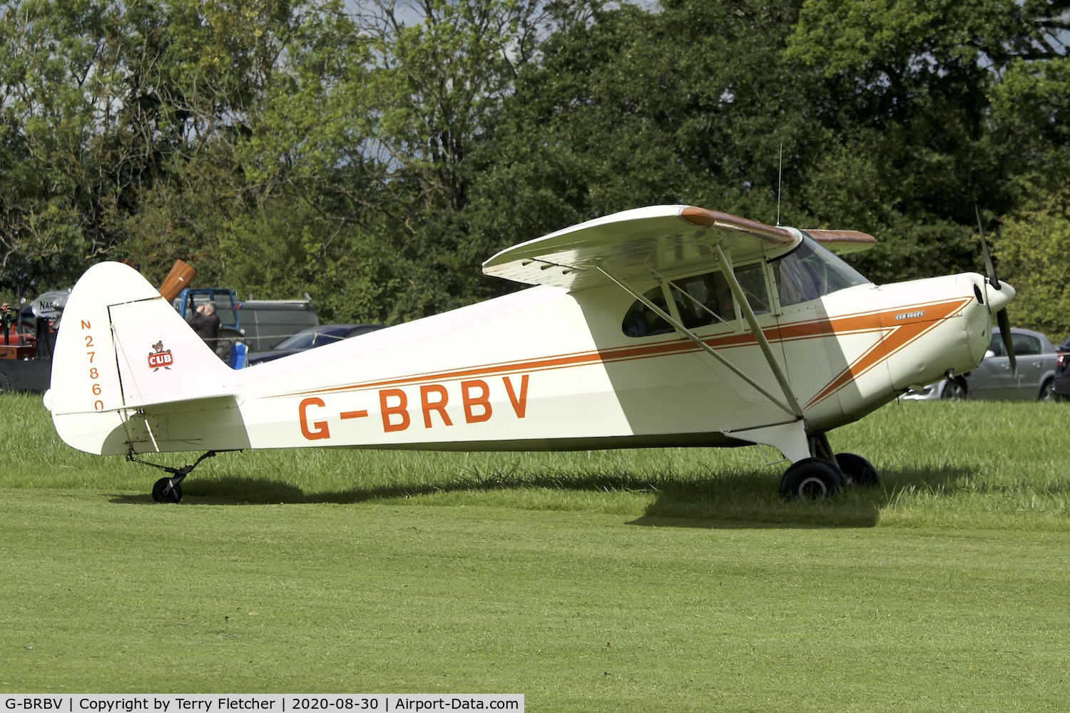 G-BRBV, 1941 Piper J-4A Cub Coupe C/N 4-1080, At Stoke Golding