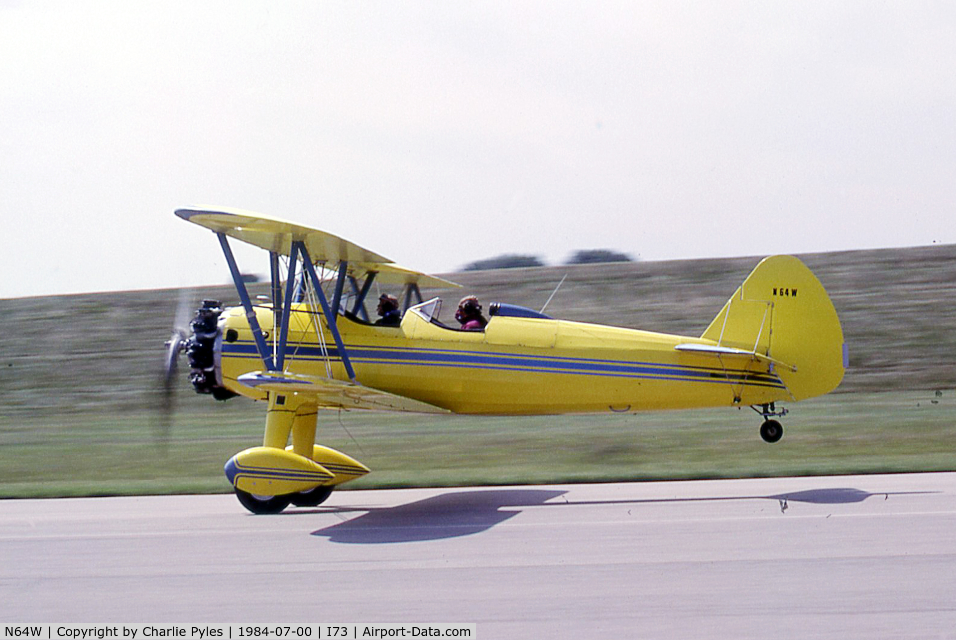 N64W, 1942 Boeing B75N1 C/N 75-3467, I liked her better in these colors seen here at the 1984 Luscombe Fly-In
