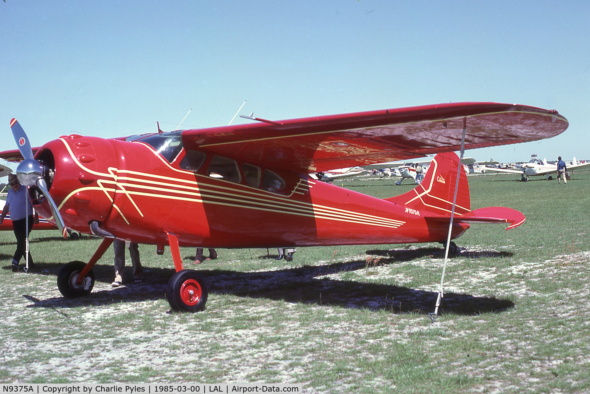 N9375A, 1949 Cessna 195 C/N 7454, Sun N Fun '85