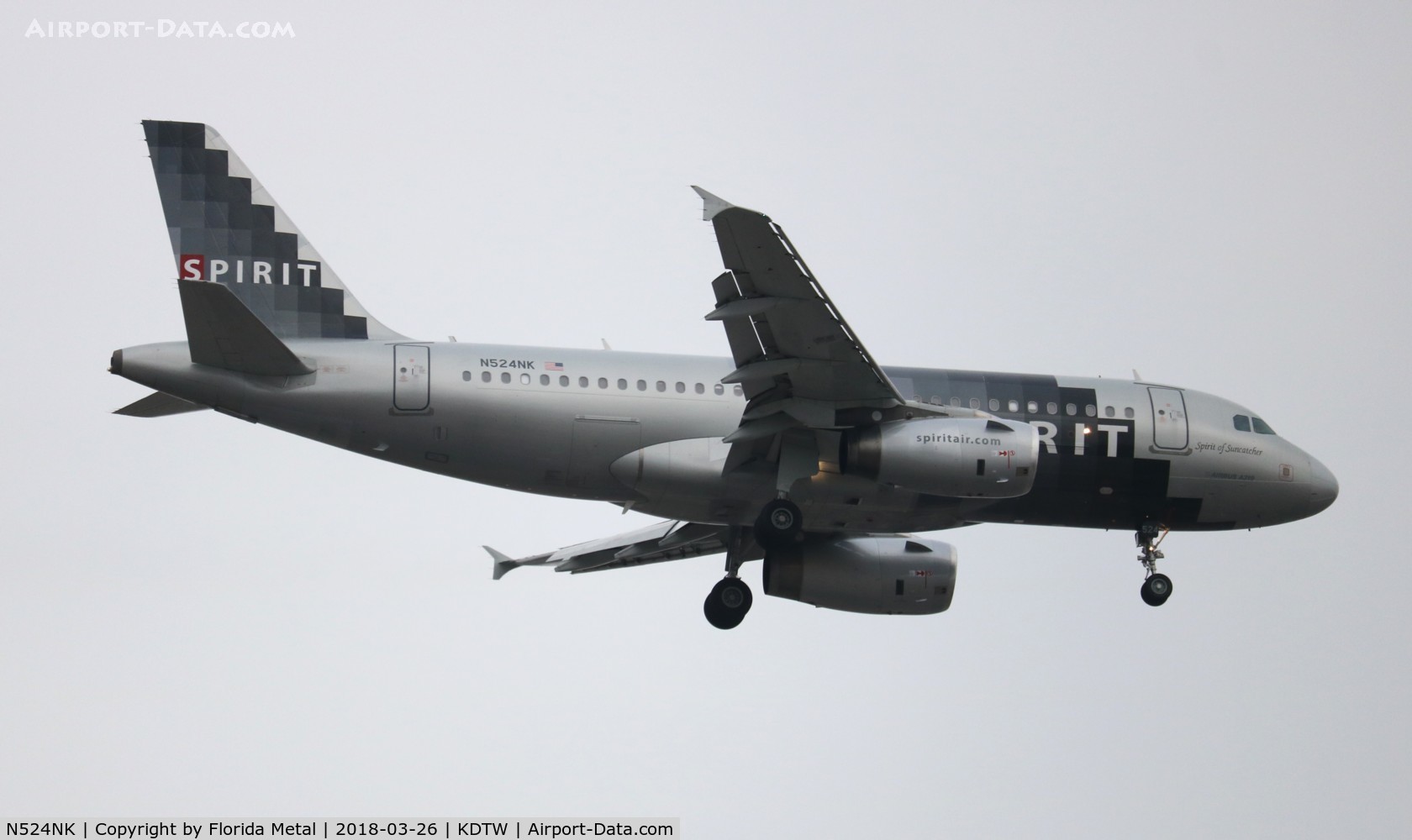 N524NK, 2006 Airbus A319-132 C/N 2929, DTW 2018