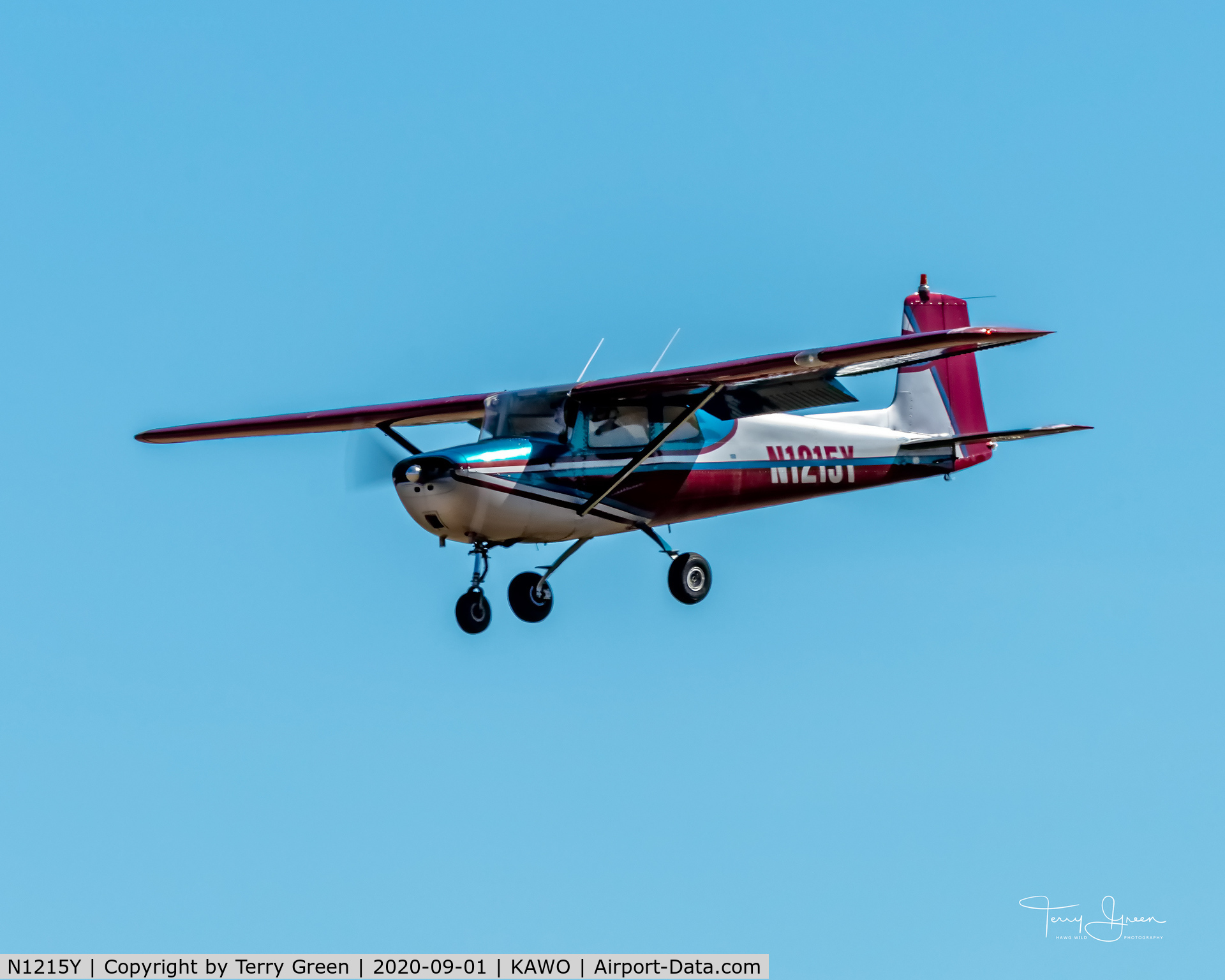 N1215Y, 1962 Cessna 150B C/N 15059615, KAWO