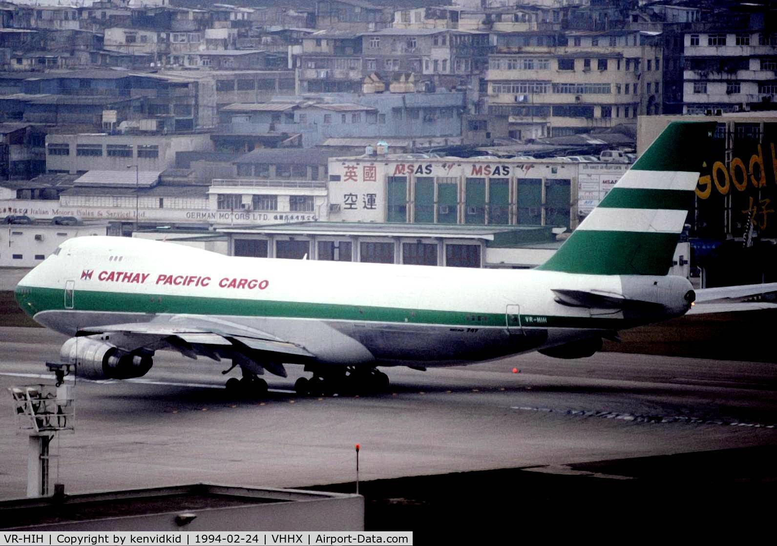 VR-HIH, 1984 Boeing 747-267B C/N 23120, At Hong Kong Airport (Kai Tak) on a George Pick Aviation Tour.