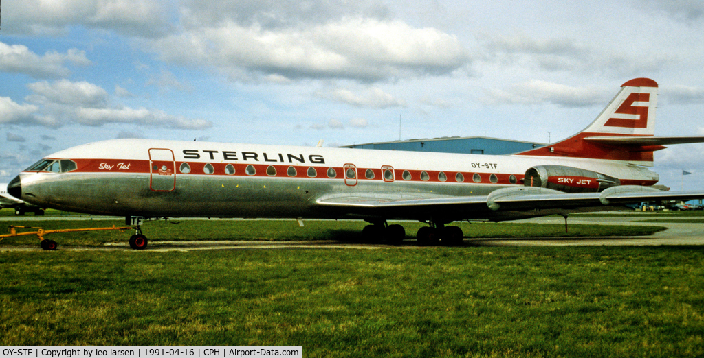 OY-STF, 1969 Sud Aviation SE-210 Caravelle 10B3 Super B C/N 257, Copenhagen 16.4.1991