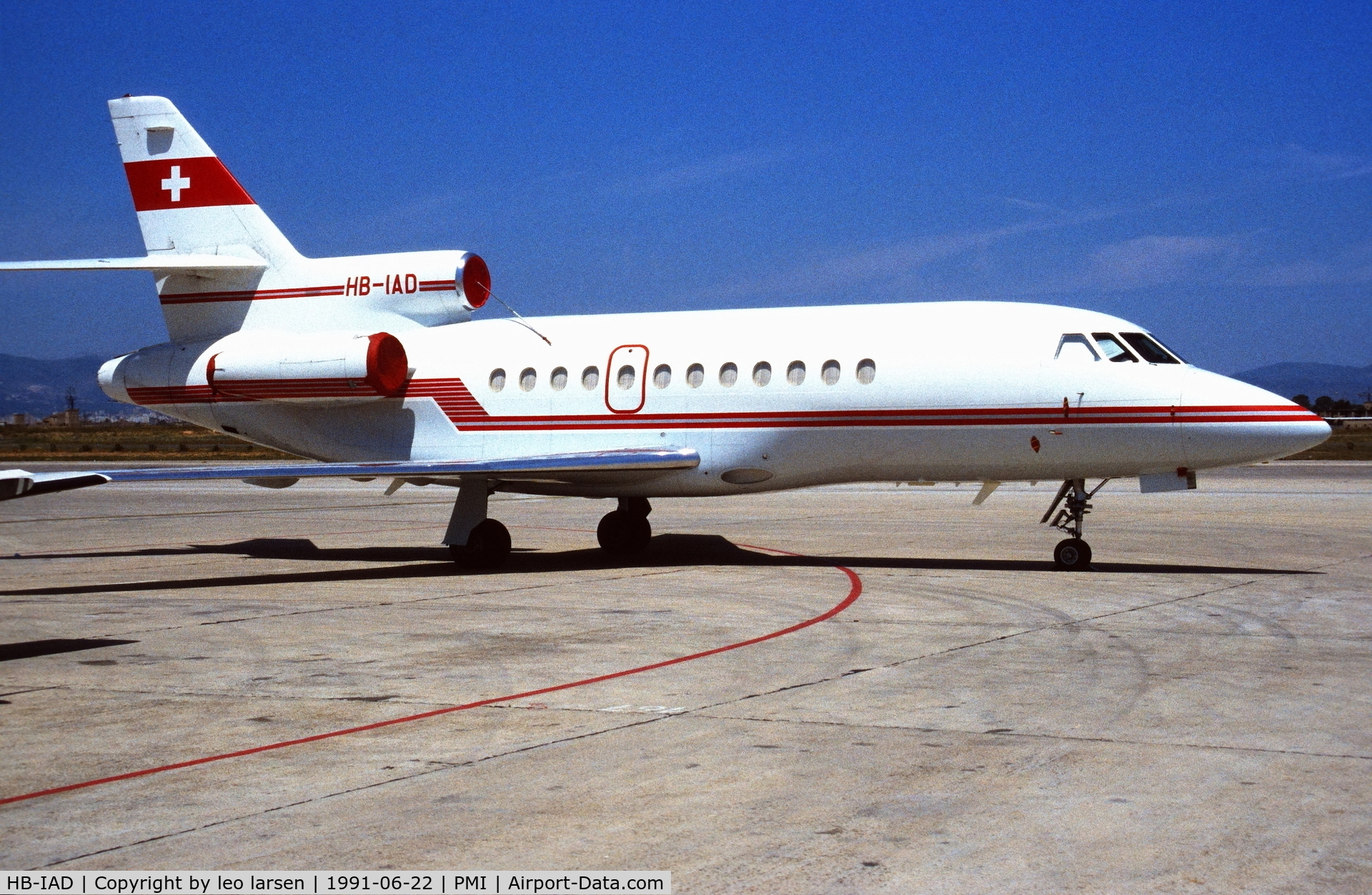 HB-IAD, 1987 Dassault Falcon 900 C/N 35, Palma de Mallorca 22.6.1991