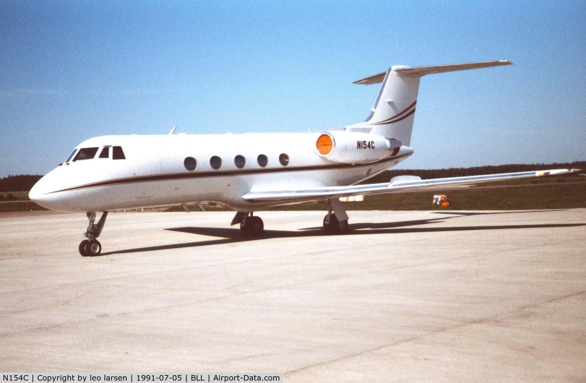 N154C, 1980 Gulfstream Aerospace G-II SP C/N 253, Billund 5.7.1991