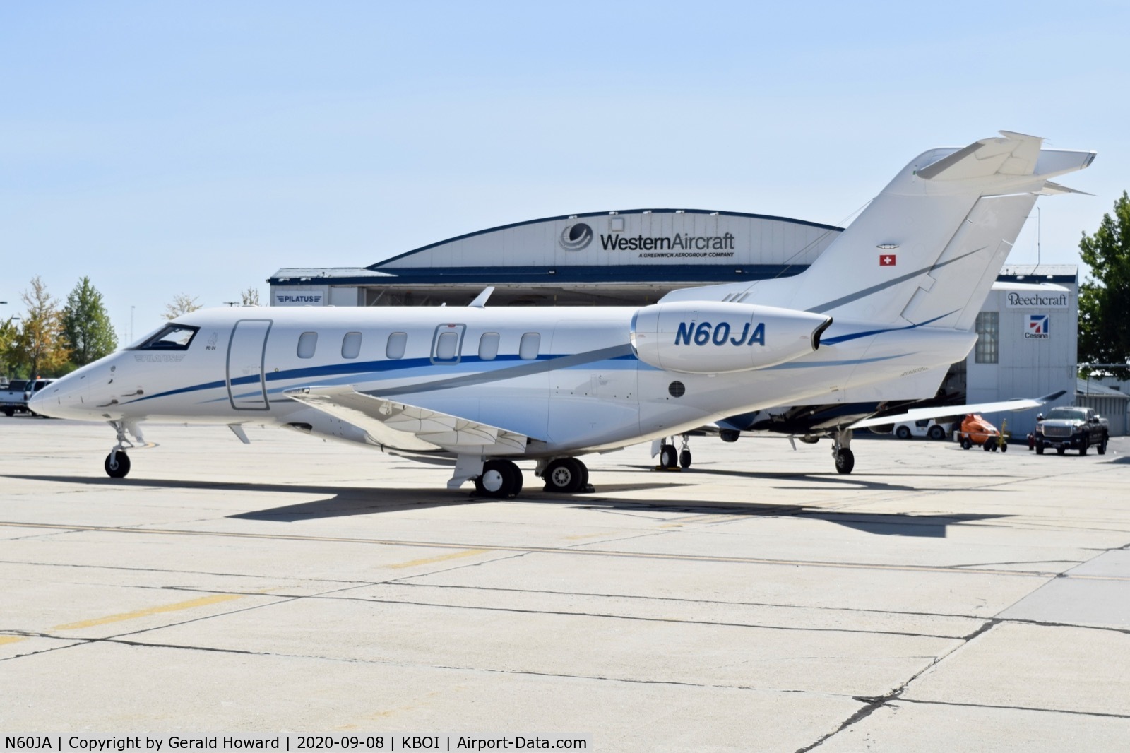 N60JA, 2019 Pilatus PC-24 C/N 141, Parked on the south GA ramp.