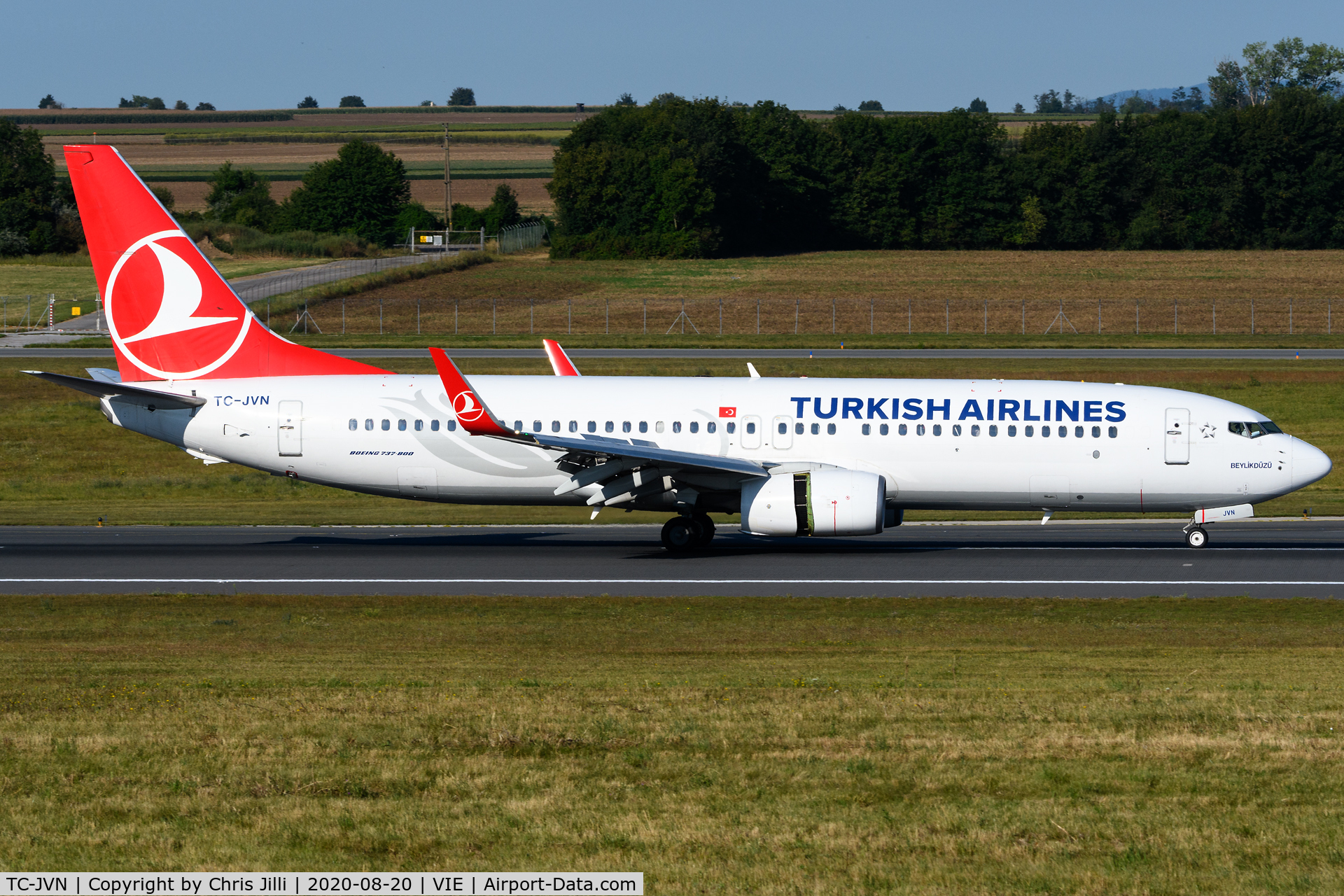 TC-JVN, 2016 Boeing 737-8F2 C/N 60018, Turkish Airlines