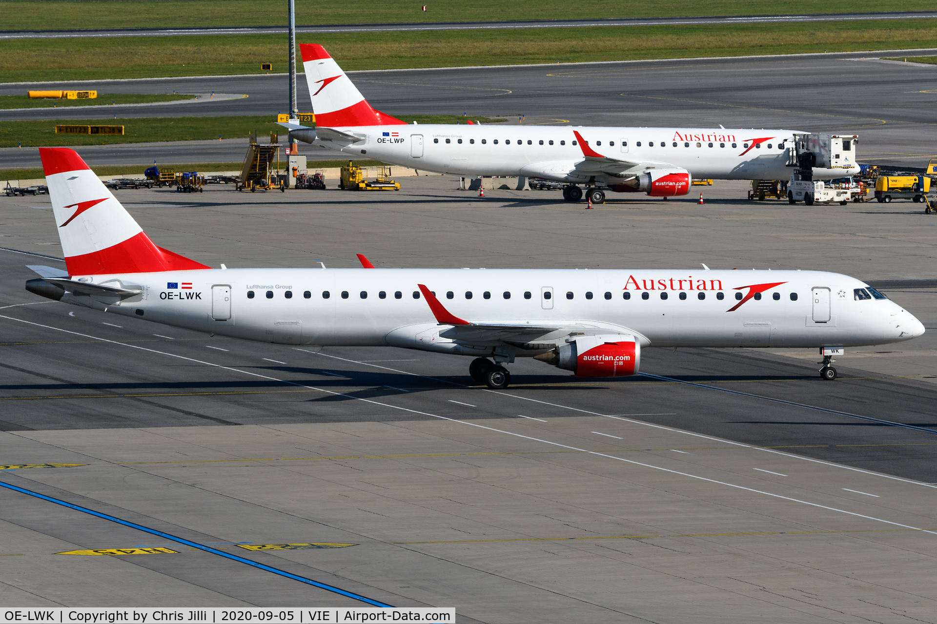 OE-LWK, 2012 Embraer 195LR  (ERJ-190-200LR) C/N 19000523, Austrian Airlines