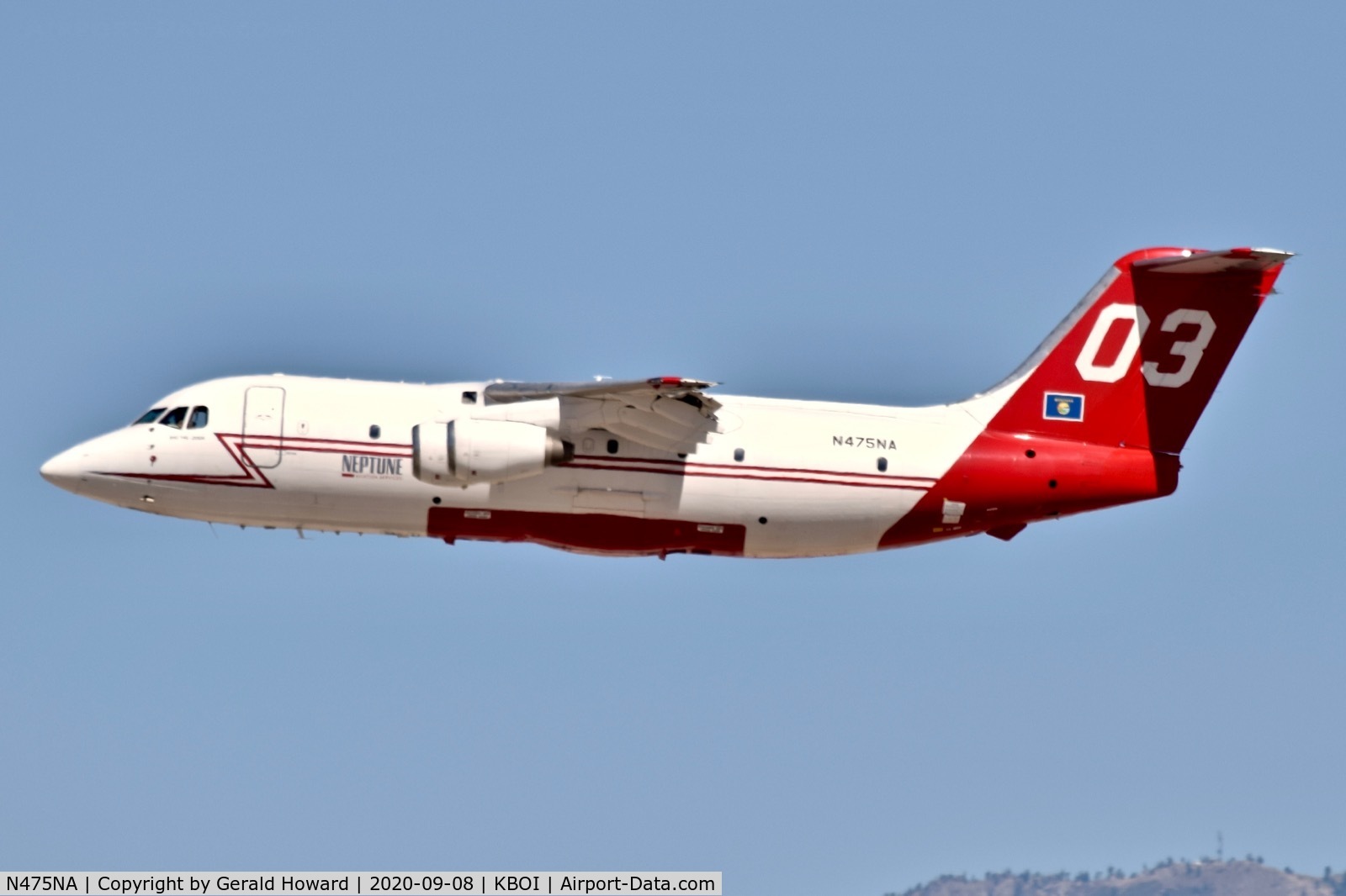 N475NA, 1991 British Aerospace BAe.146-200 C/N E2192, Take off from 28R.