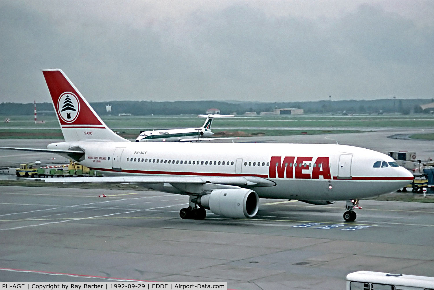 PH-AGE, 1984 Airbus A310-203 C/N 283, PH-AGE   Airbus A310-203 [283] (MEA-Middle East Airlines) Frankfurt Int'l 29/09/1992